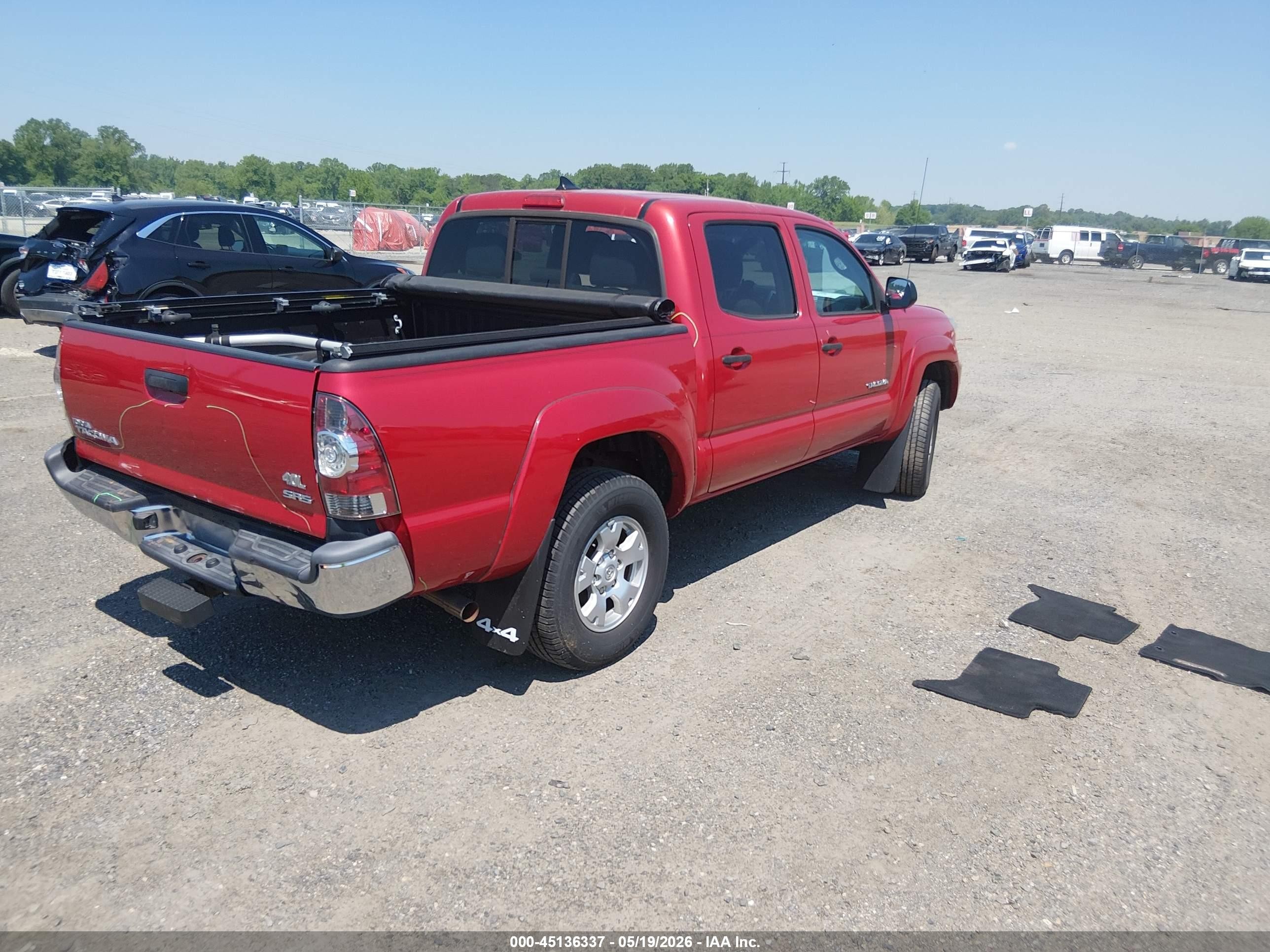 2015 Toyota Tacoma Base V6 Red vin: 3TMLU4EN1FM202929