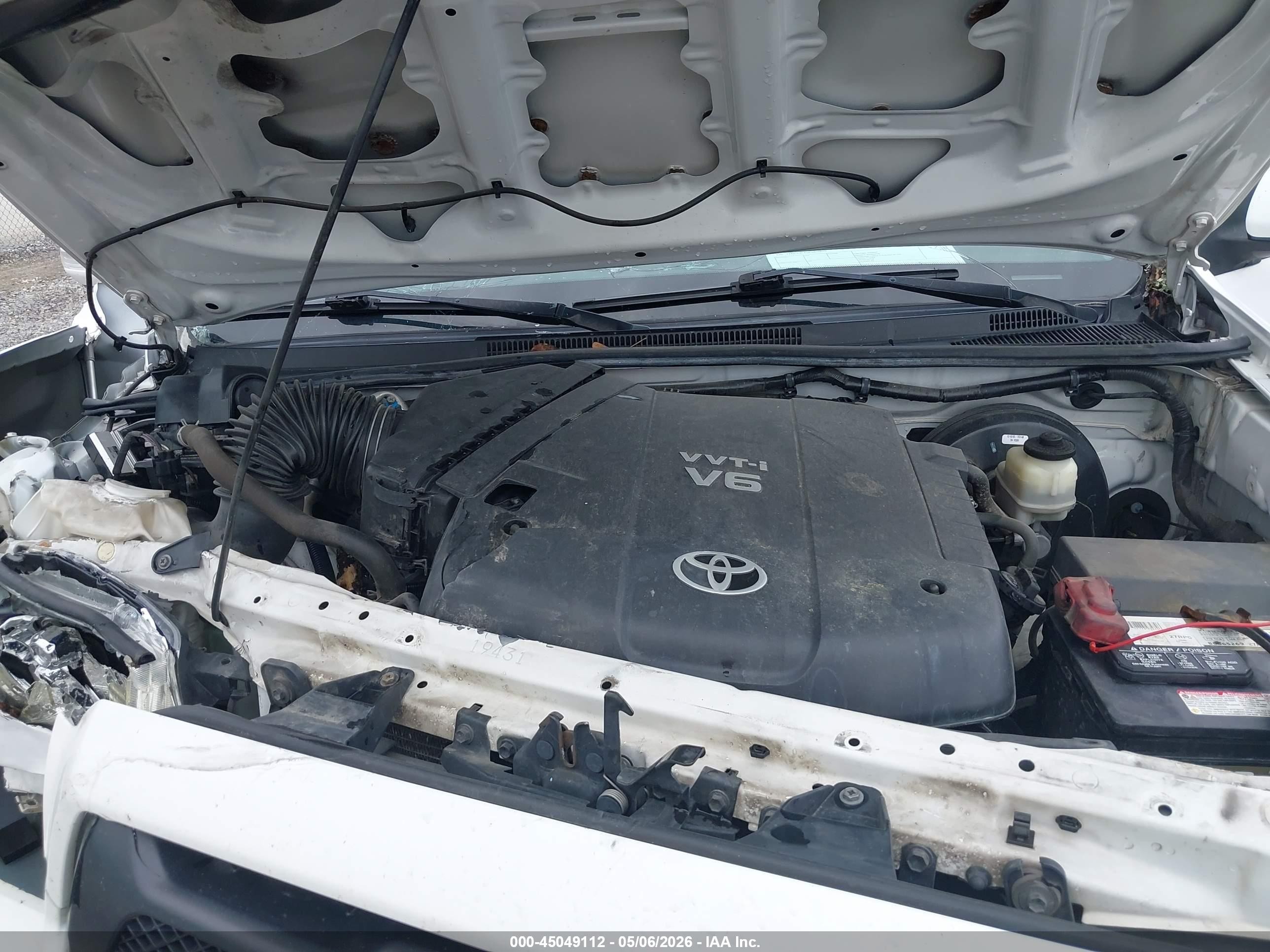 2012 Toyota Tacoma Base V6 Белый vin: 3TMLU4EN2CM090072