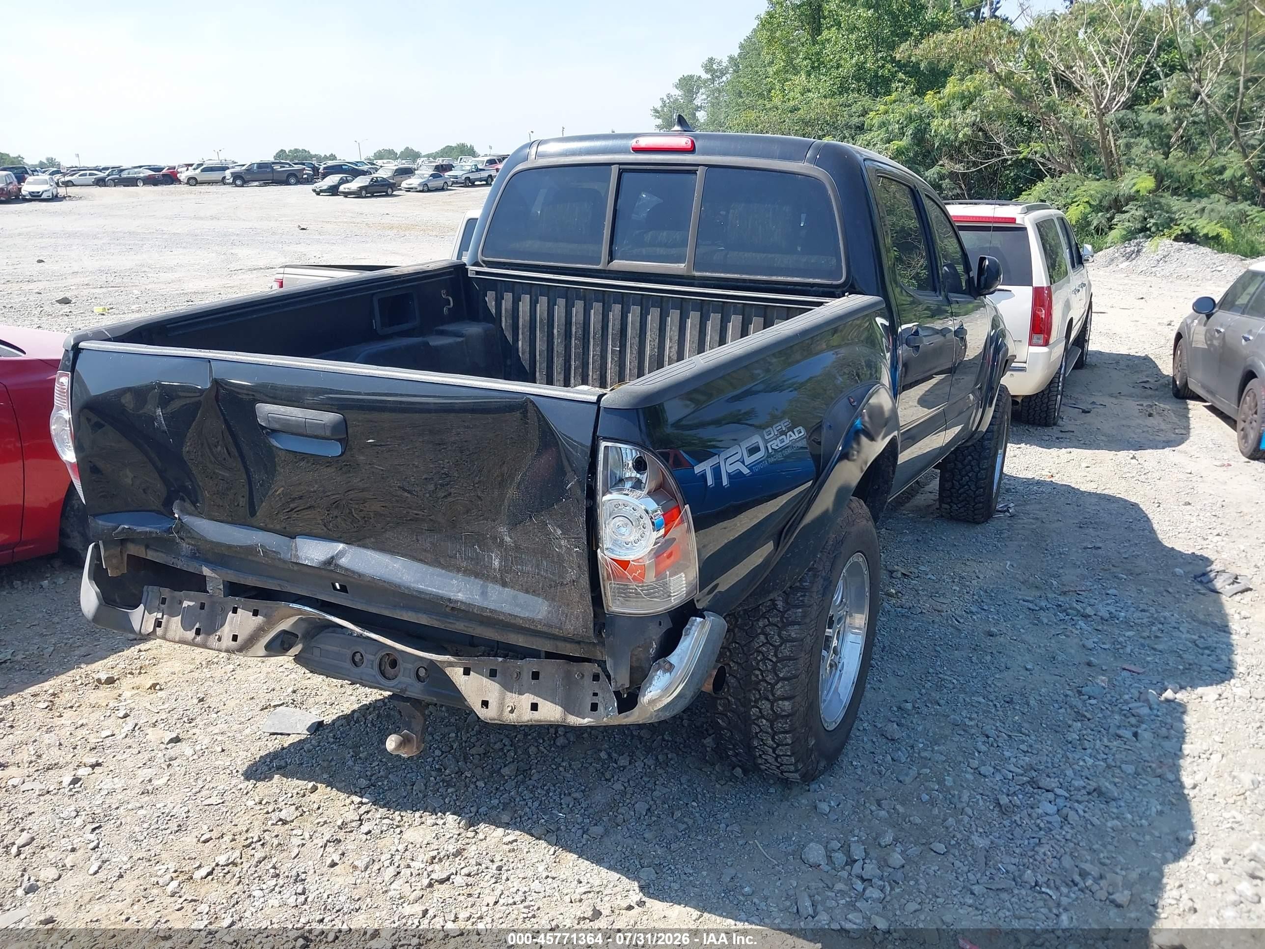 2012 Toyota Tacoma Base V6 Black vin: 3TMLU4EN2CM100695