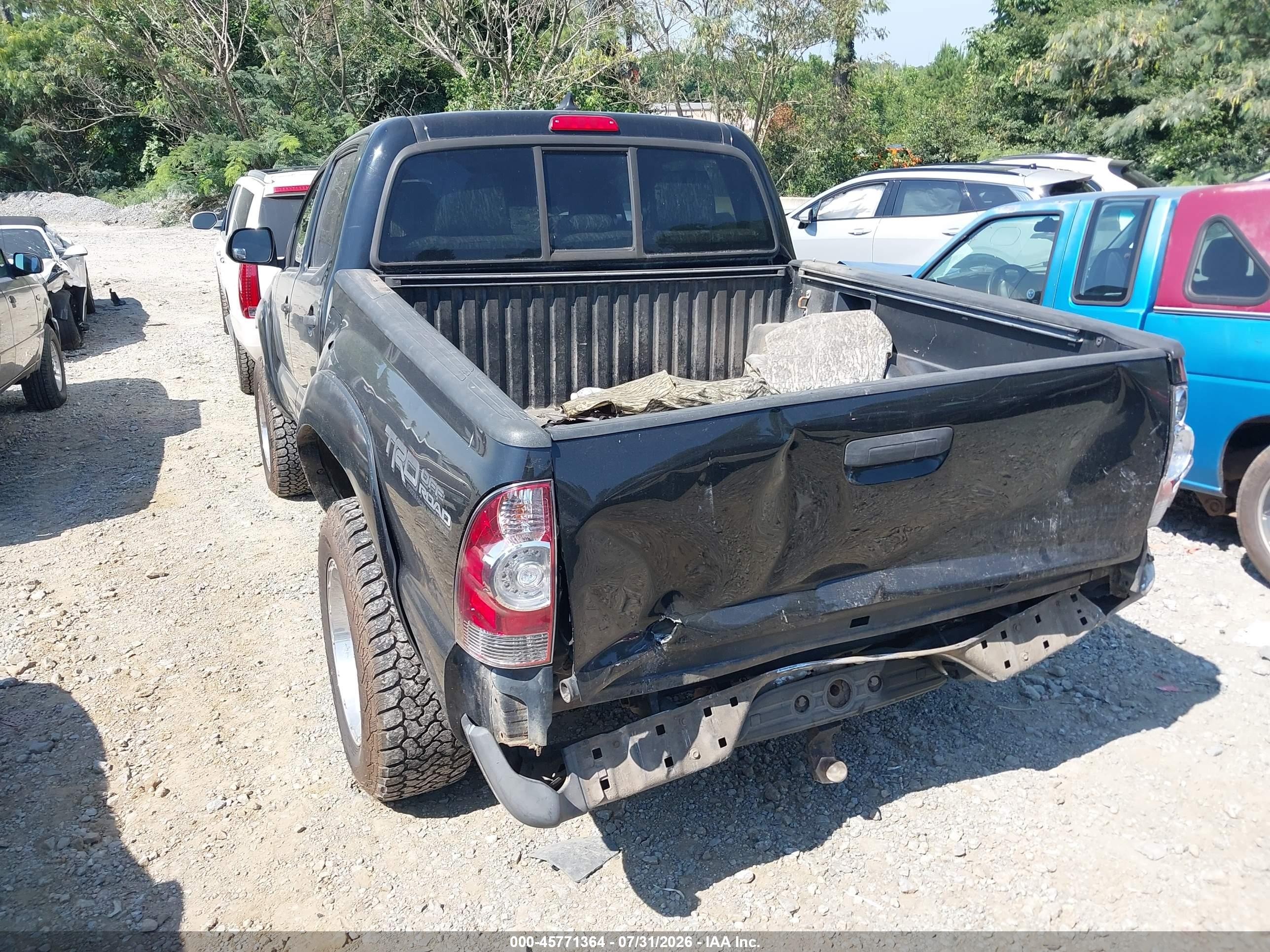 2012 Toyota Tacoma Base V6 Black vin: 3TMLU4EN2CM100695
