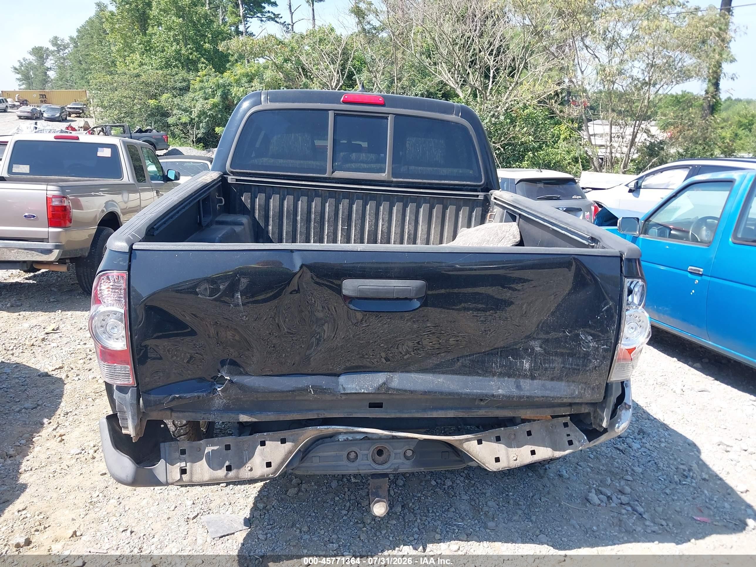 2012 Toyota Tacoma Base V6 Black vin: 3TMLU4EN2CM100695