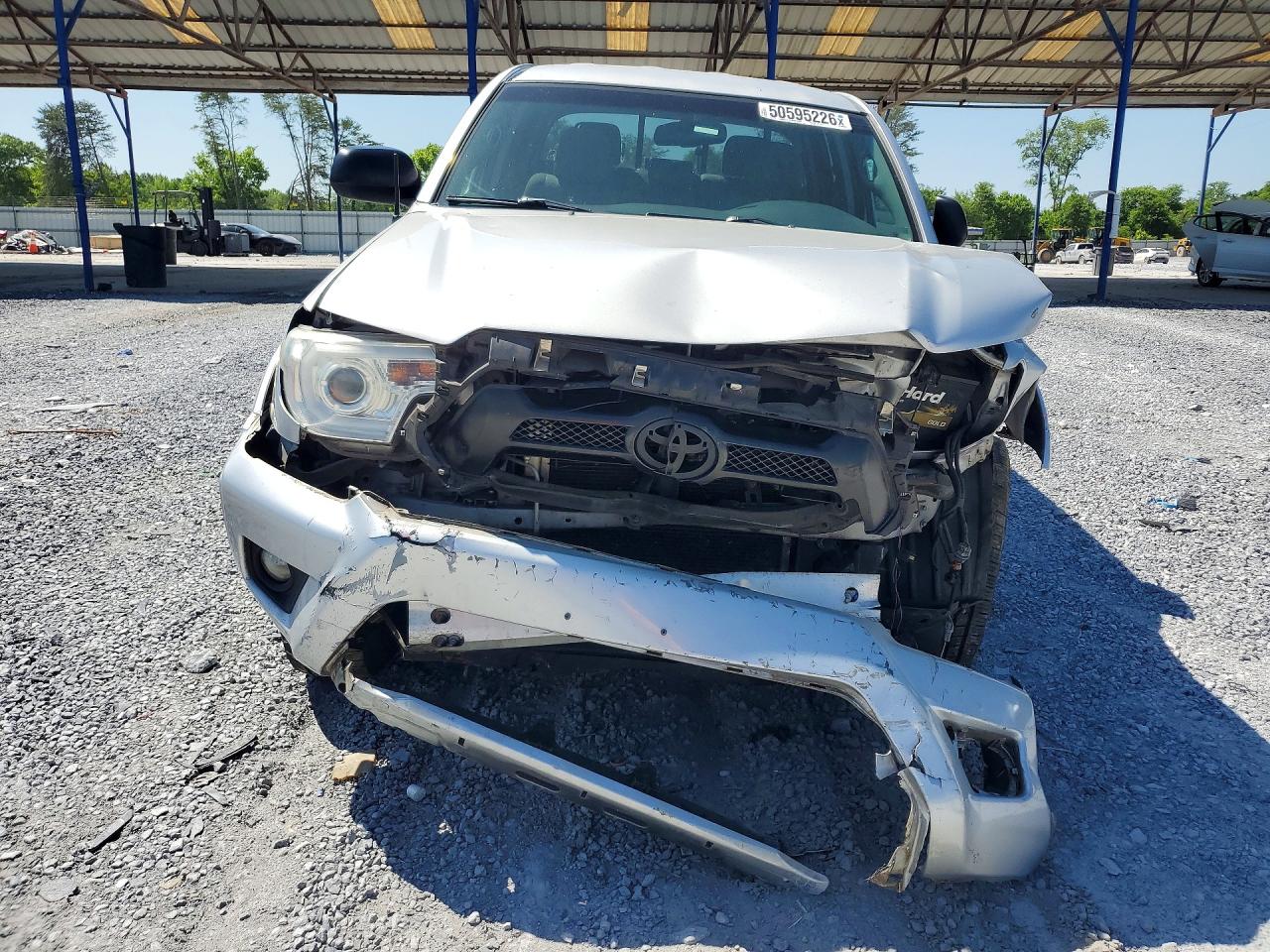 2013 Toyota Tacoma Double Cab Silver vin: 3TMLU4EN2DM105705