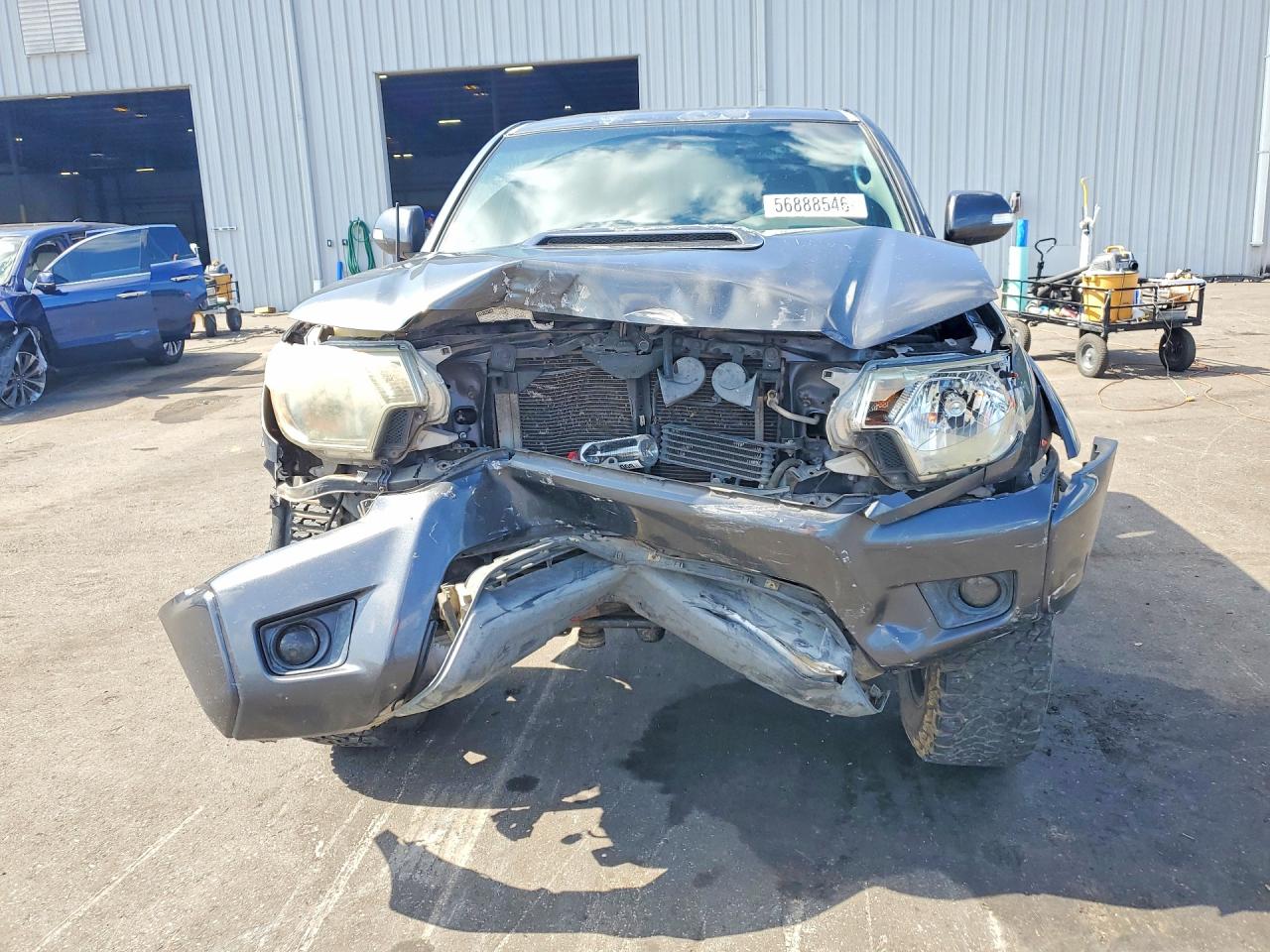 2014 Toyota Tacoma Double Cab Gray vin: 3TMLU4EN2EM163475