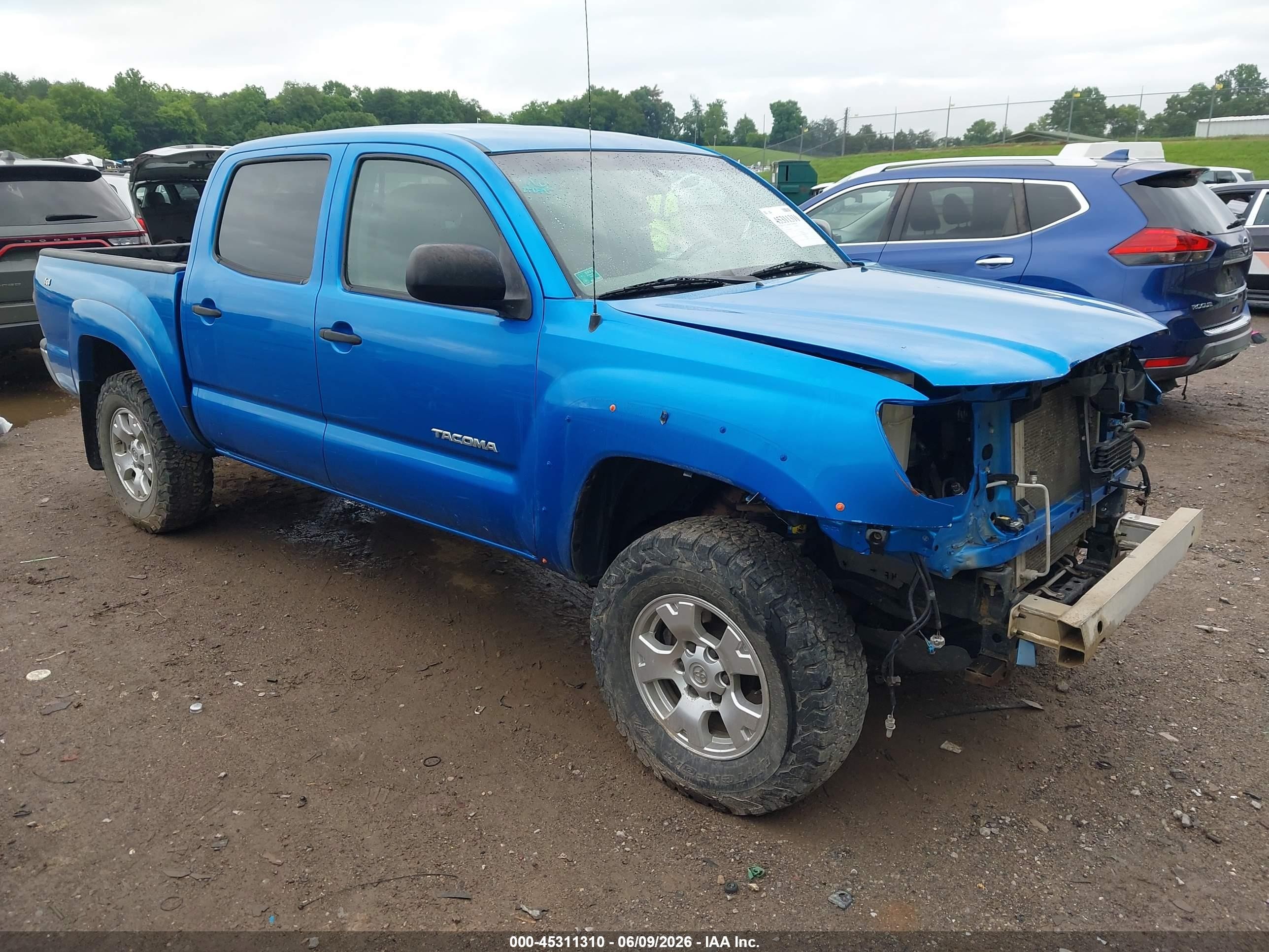 2011 Toyota Tacoma Base V6 Blue vin: 3TMLU4EN3BM058231