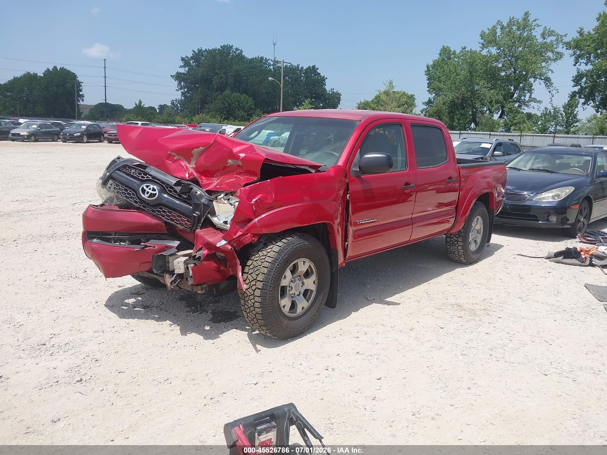 2011 Toyota Tacoma Base V6 Red vin: 3TMLU4EN3BM061176
