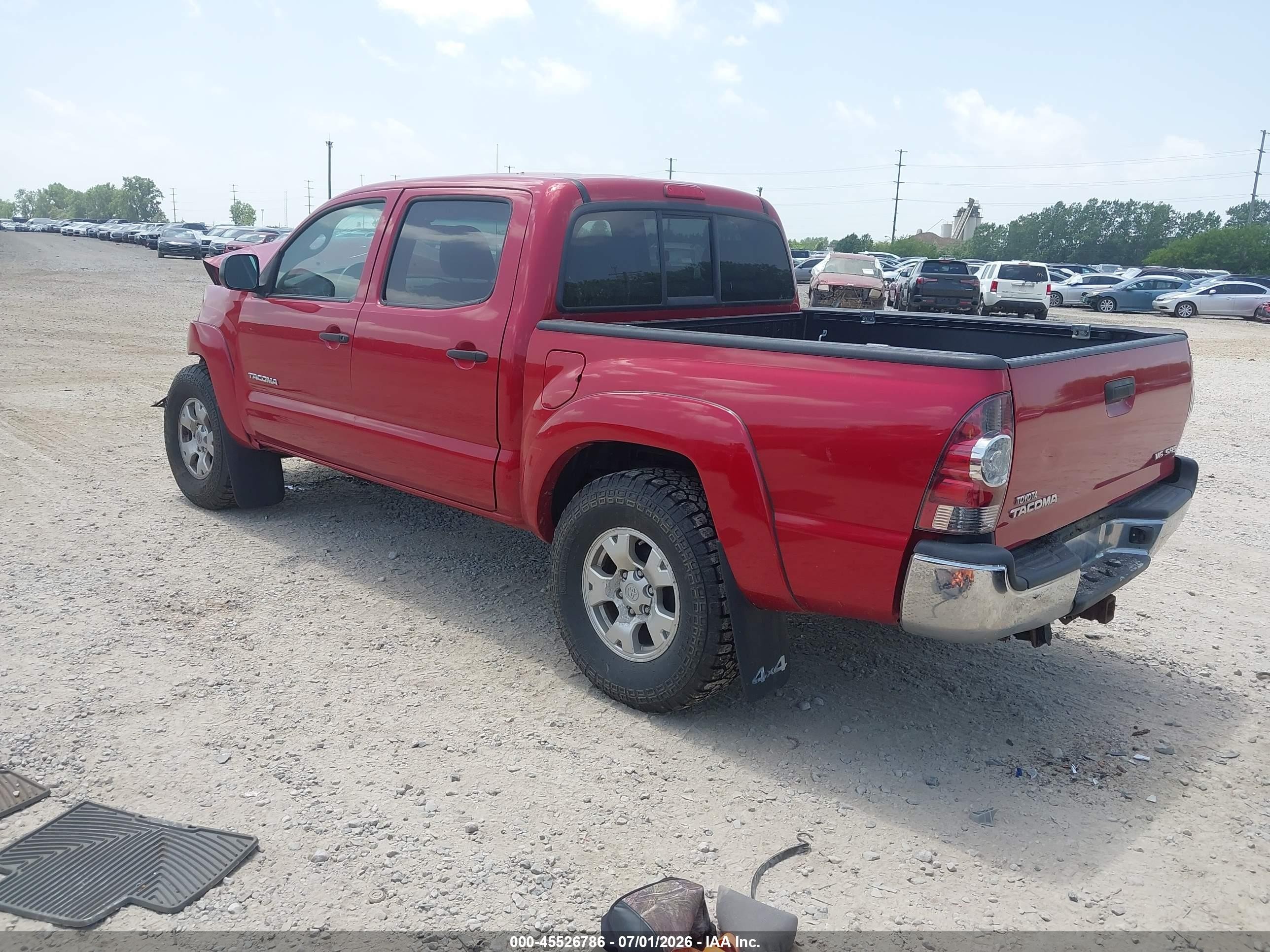 2011 Toyota Tacoma Base V6 Red vin: 3TMLU4EN3BM061176