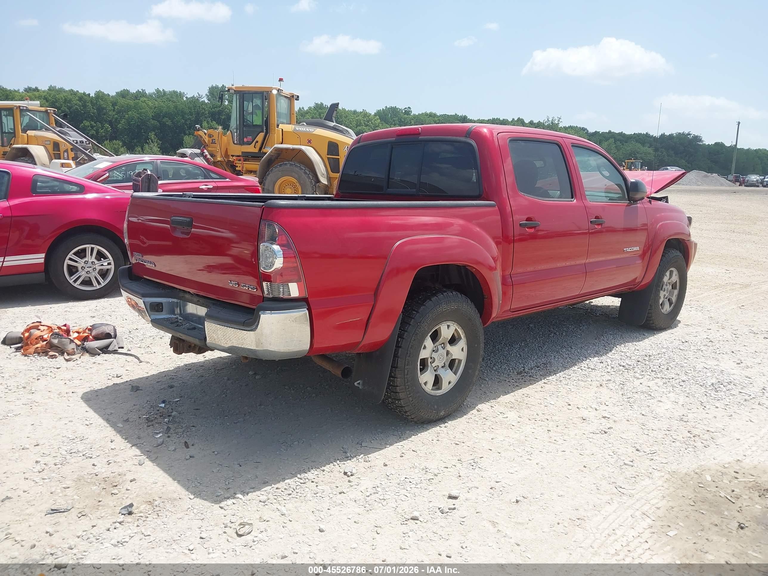 2011 Toyota Tacoma Base V6 Red vin: 3TMLU4EN3BM061176