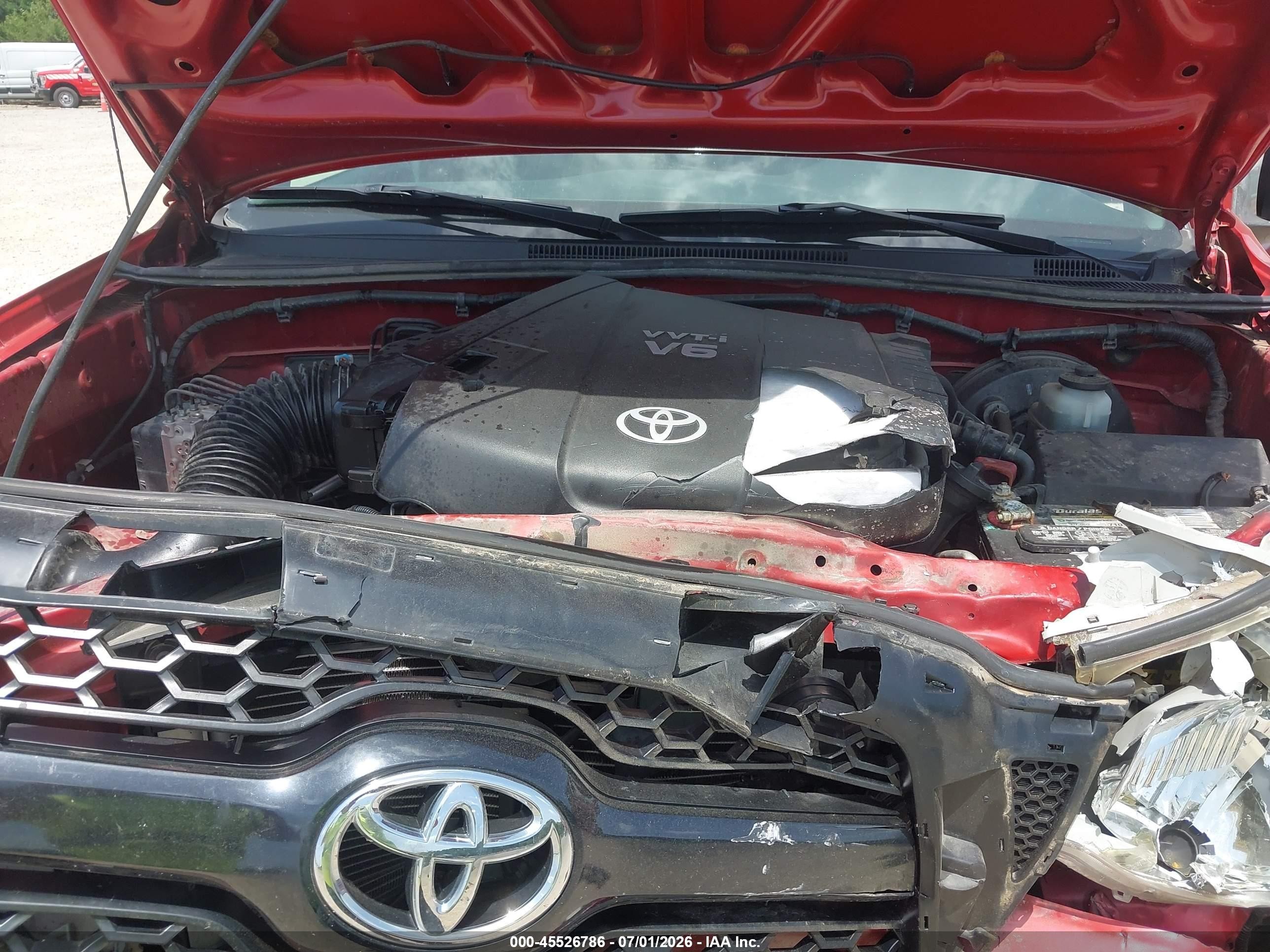2011 Toyota Tacoma Base V6 Red vin: 3TMLU4EN3BM061176