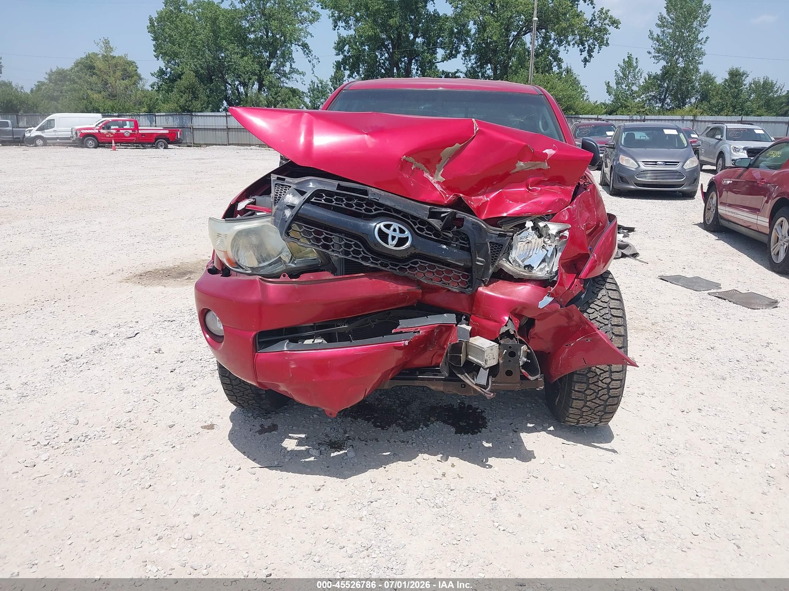 2011 Toyota Tacoma Base V6 Red vin: 3TMLU4EN3BM061176