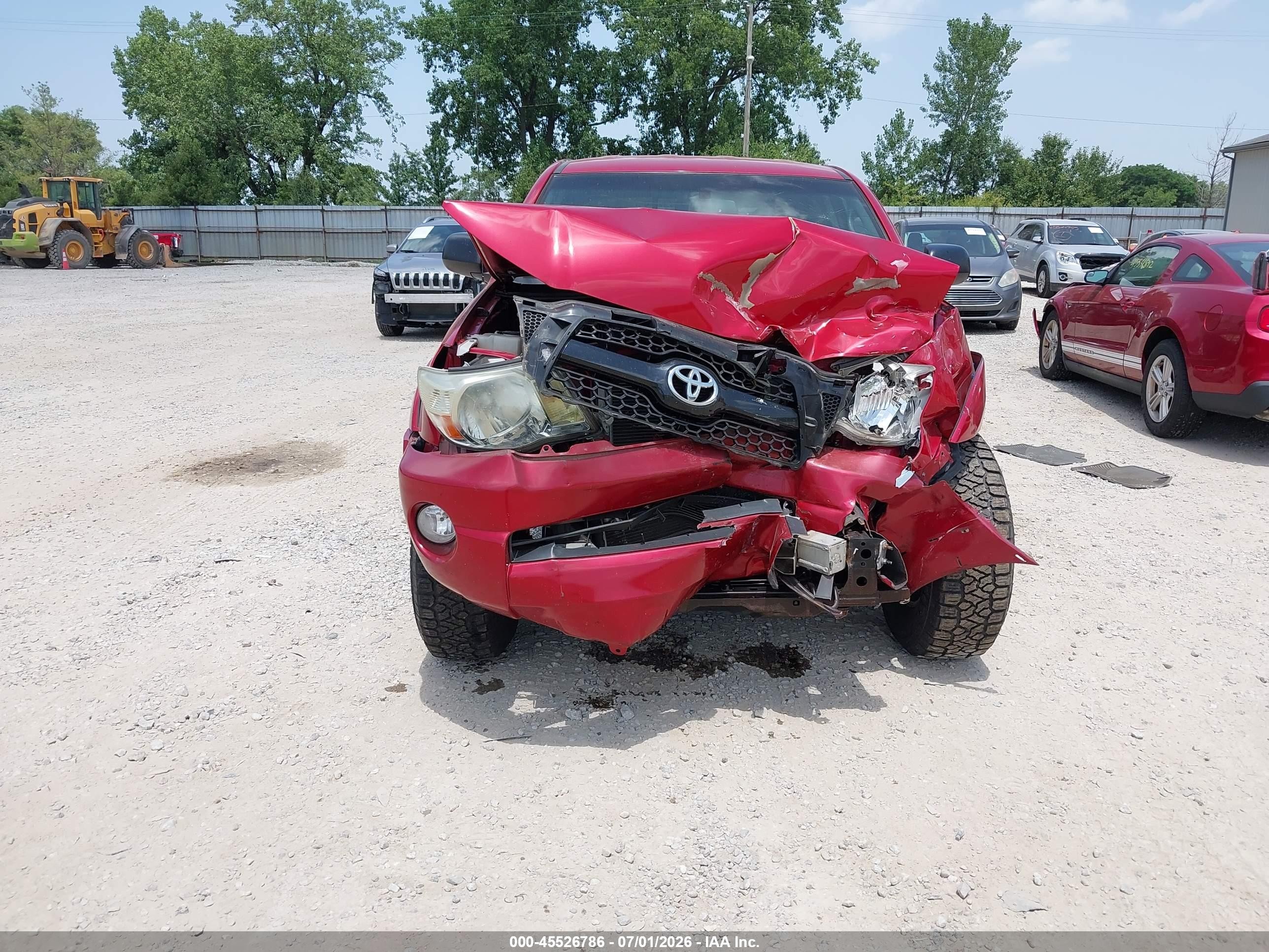 2011 Toyota Tacoma Base V6 Red vin: 3TMLU4EN3BM061176