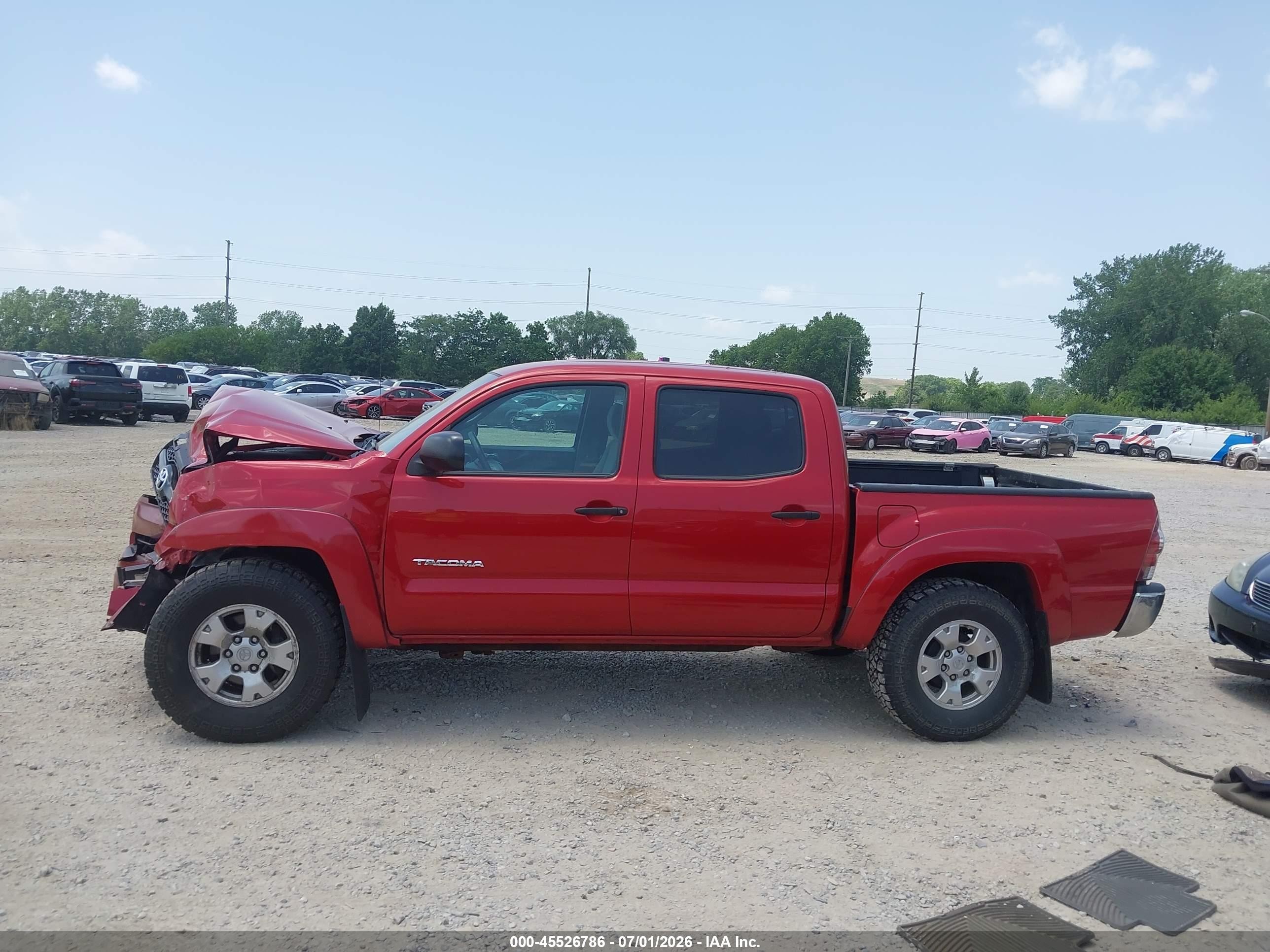 2011 Toyota Tacoma Base V6 Red vin: 3TMLU4EN3BM061176