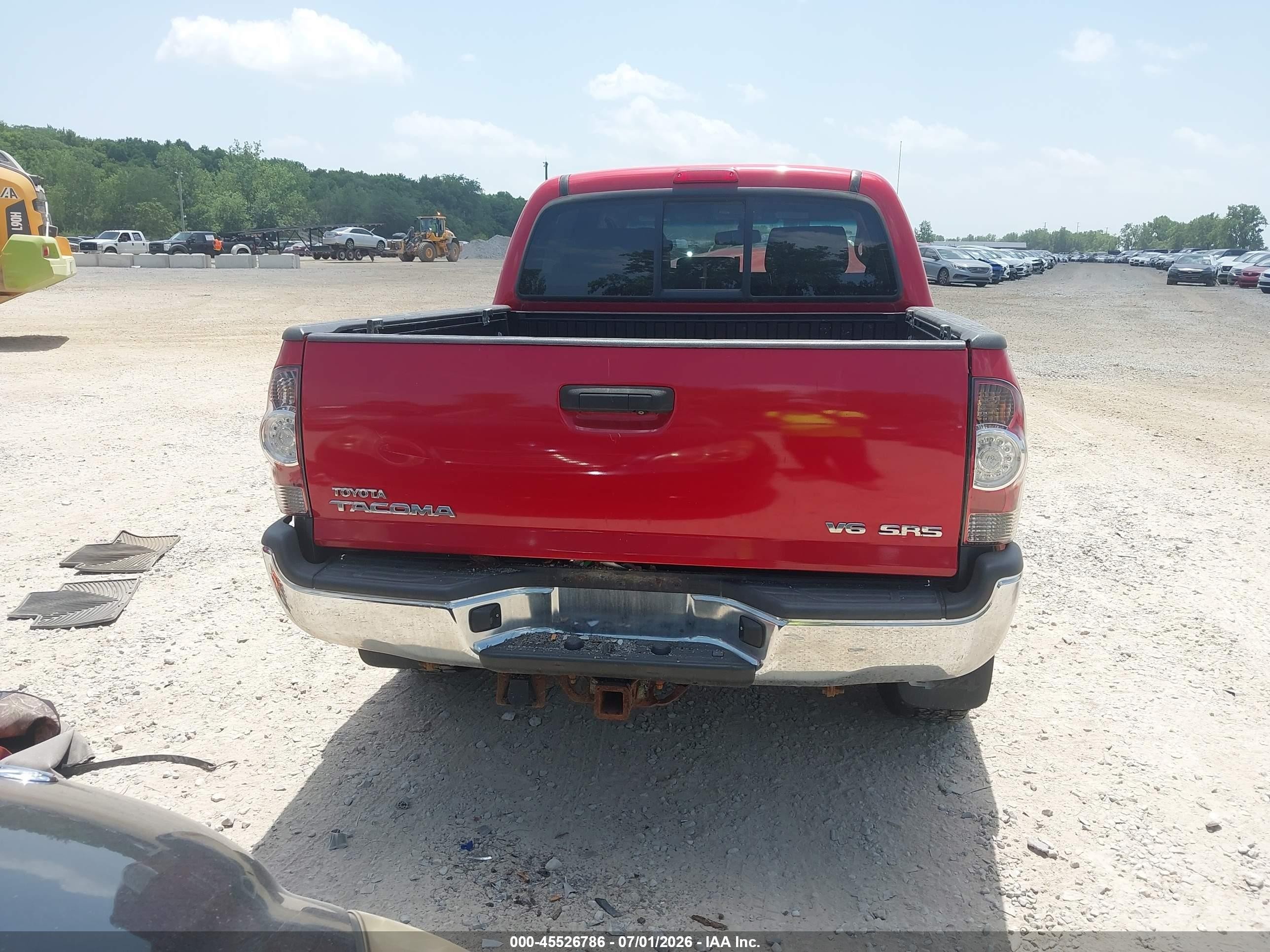 2011 Toyota Tacoma Base V6 Red vin: 3TMLU4EN3BM061176