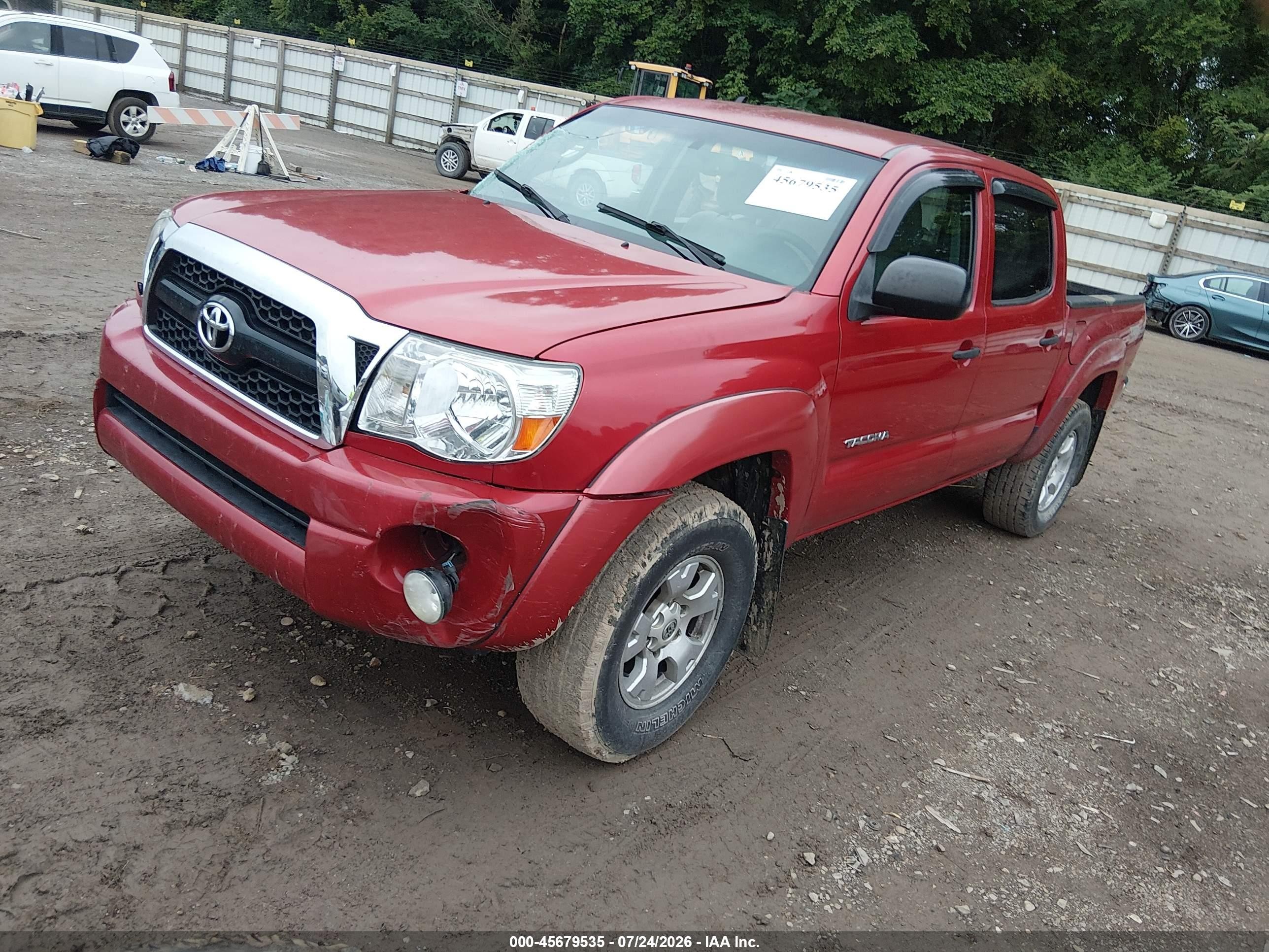 2011 Toyota Tacoma Base V6 Red vin: 3TMLU4EN3BM079290
