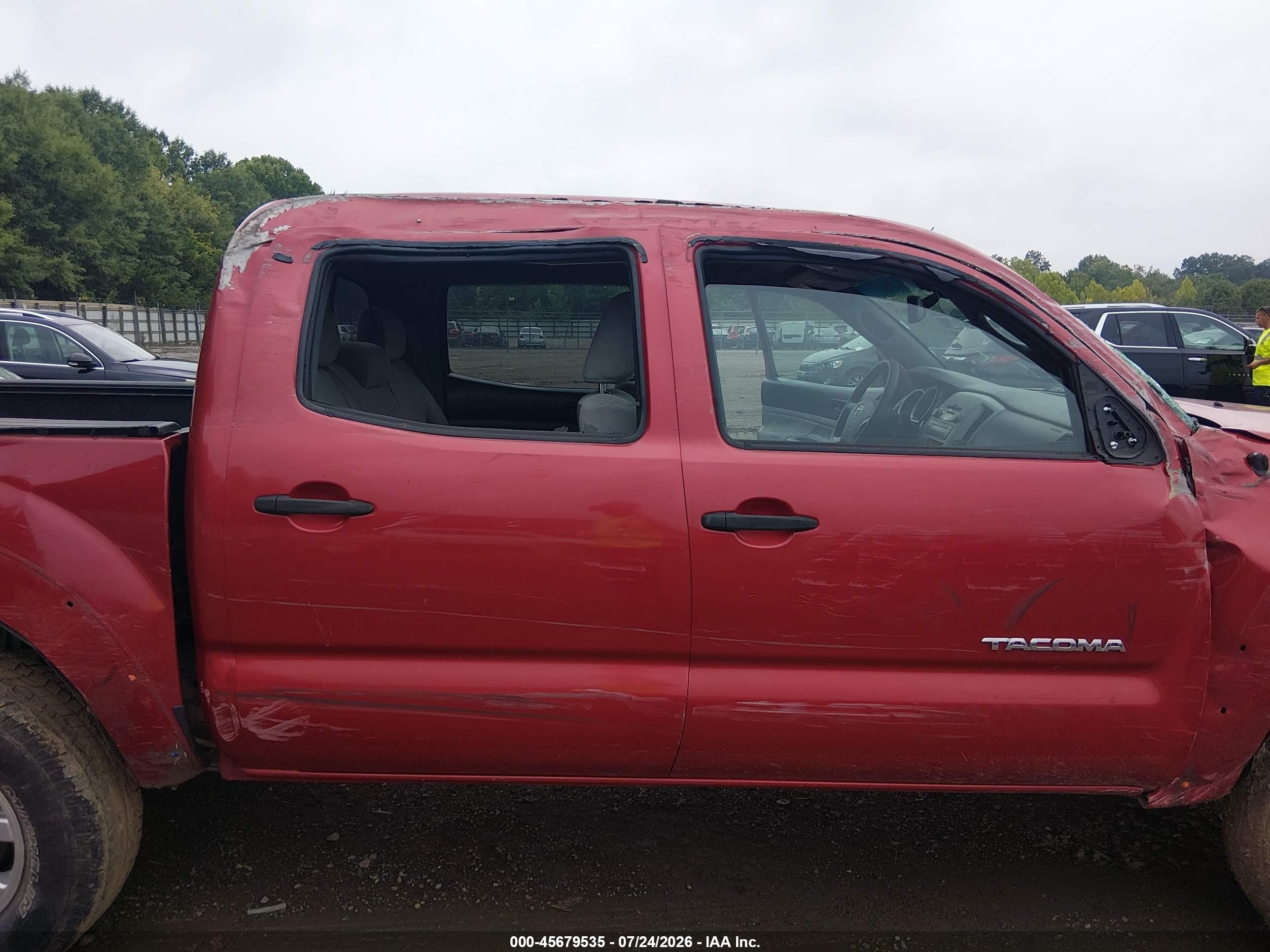 2011 Toyota Tacoma Base V6 Red vin: 3TMLU4EN3BM079290