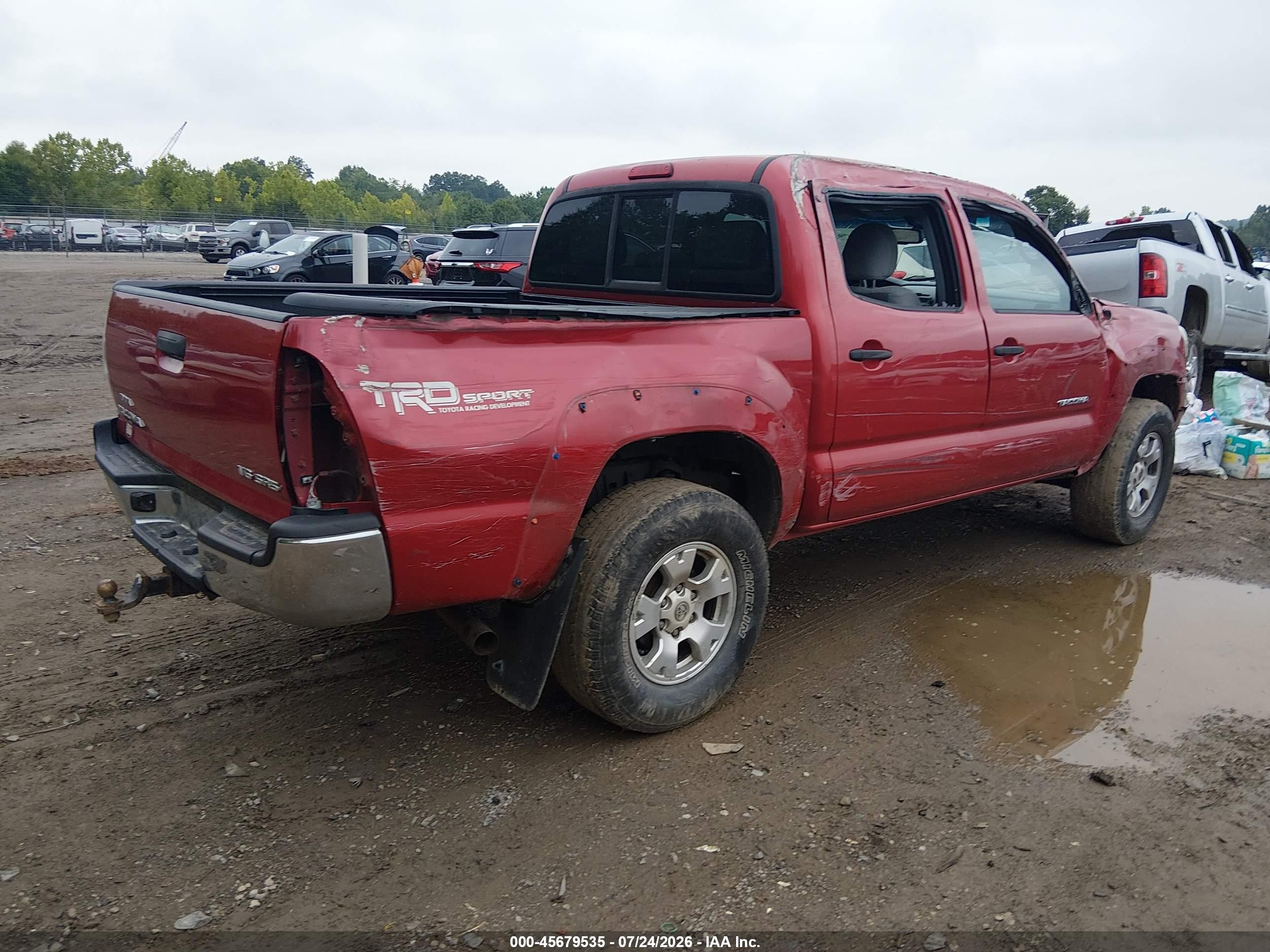 2011 Toyota Tacoma Base V6 Red vin: 3TMLU4EN3BM079290