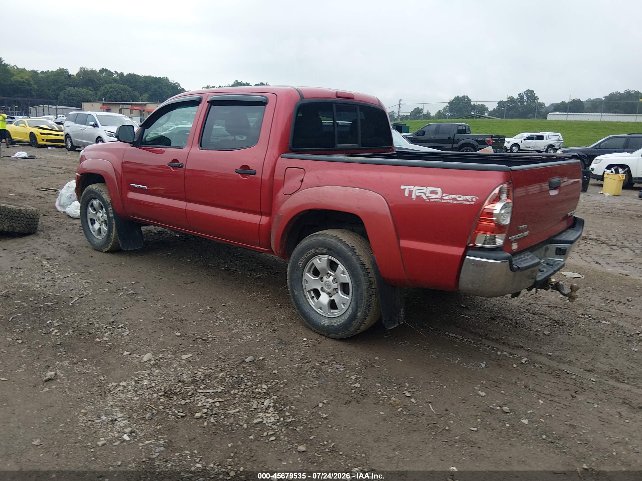2011 Toyota Tacoma Base V6 Red vin: 3TMLU4EN3BM079290