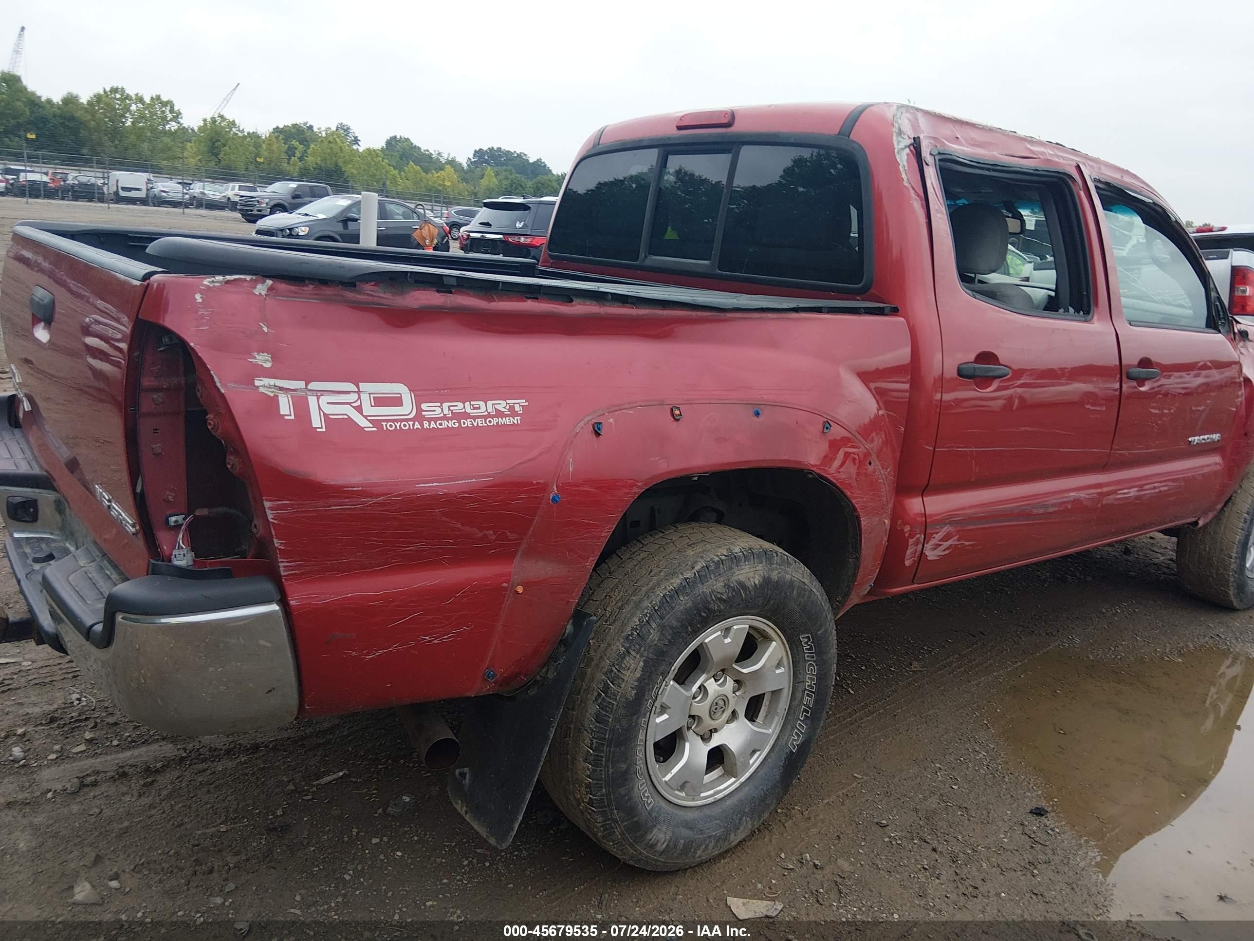 2011 Toyota Tacoma Base V6 Red vin: 3TMLU4EN3BM079290
