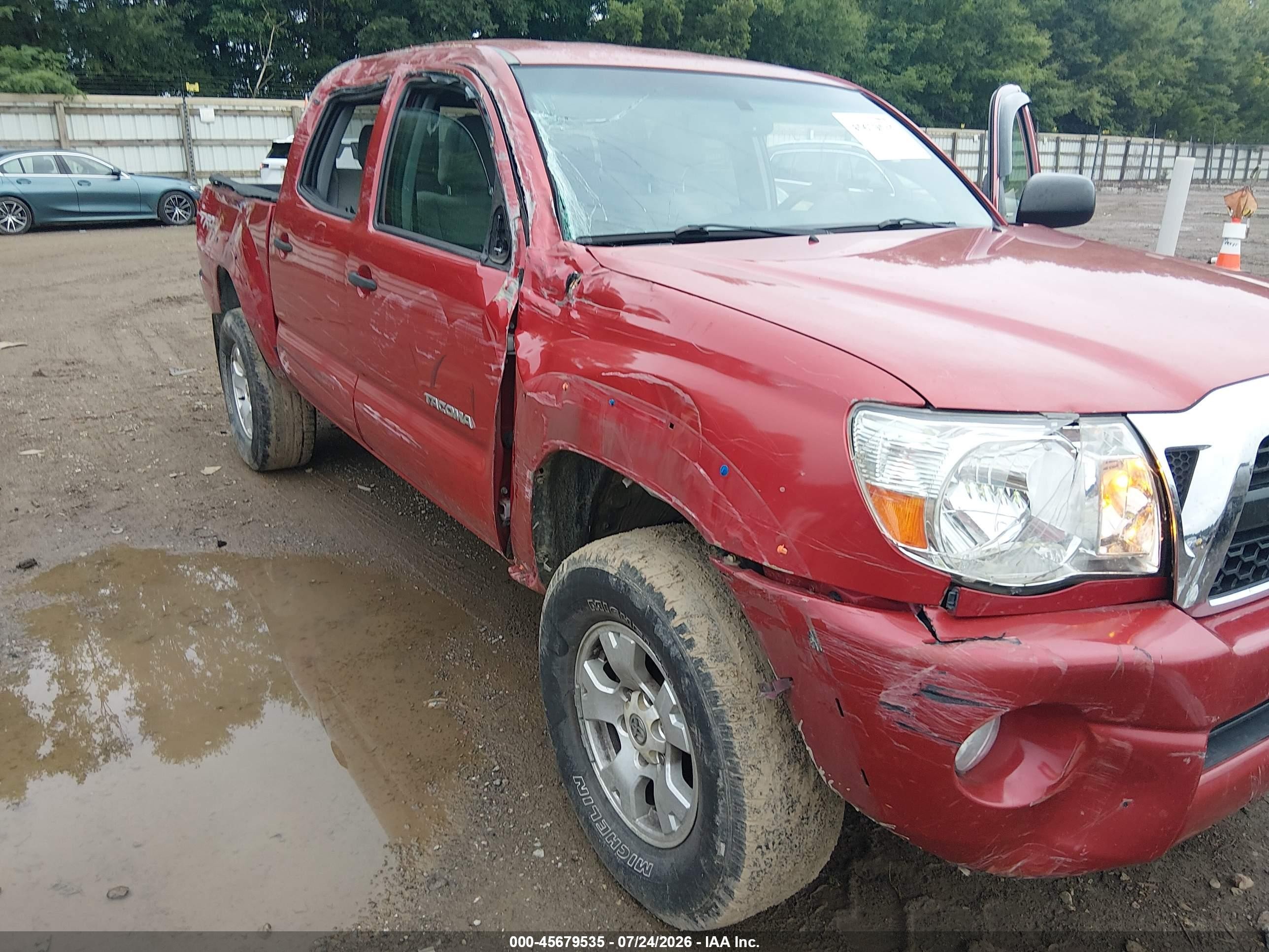 2011 Toyota Tacoma Base V6 Red vin: 3TMLU4EN3BM079290