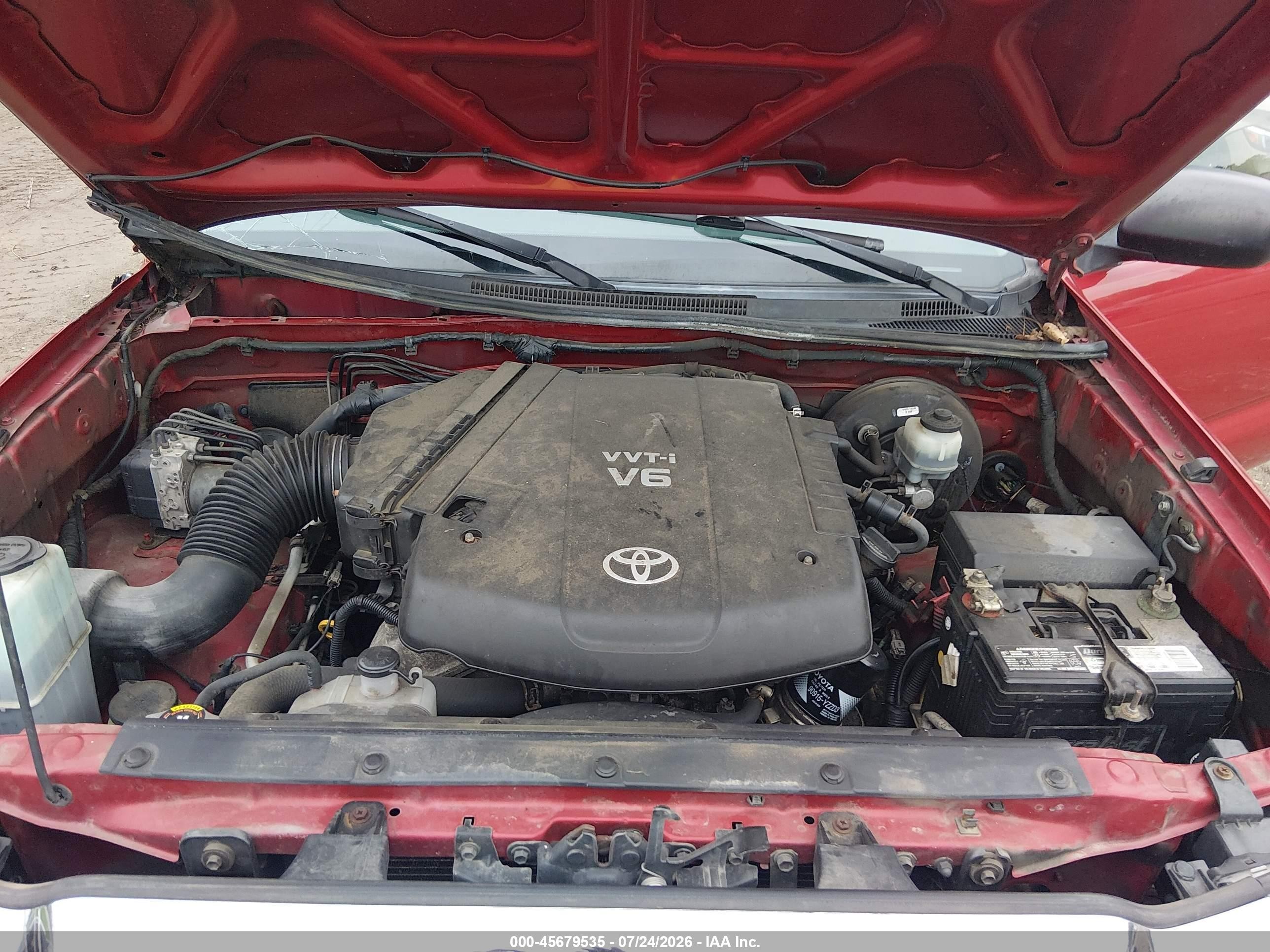 2011 Toyota Tacoma Base V6 Red vin: 3TMLU4EN3BM079290
