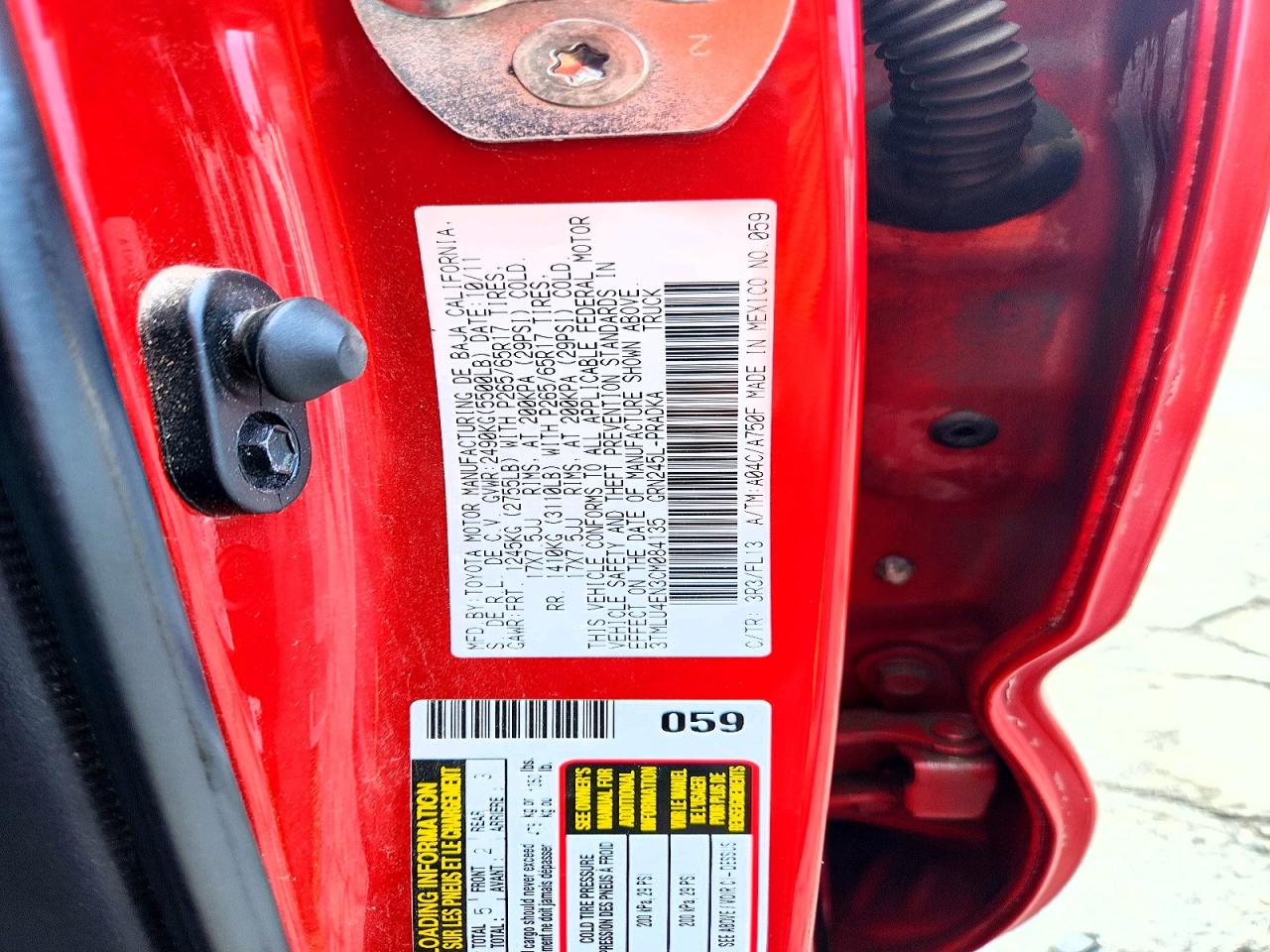 2012 Toyota Tacoma Double Cab Red vin: 3TMLU4EN3CM084135