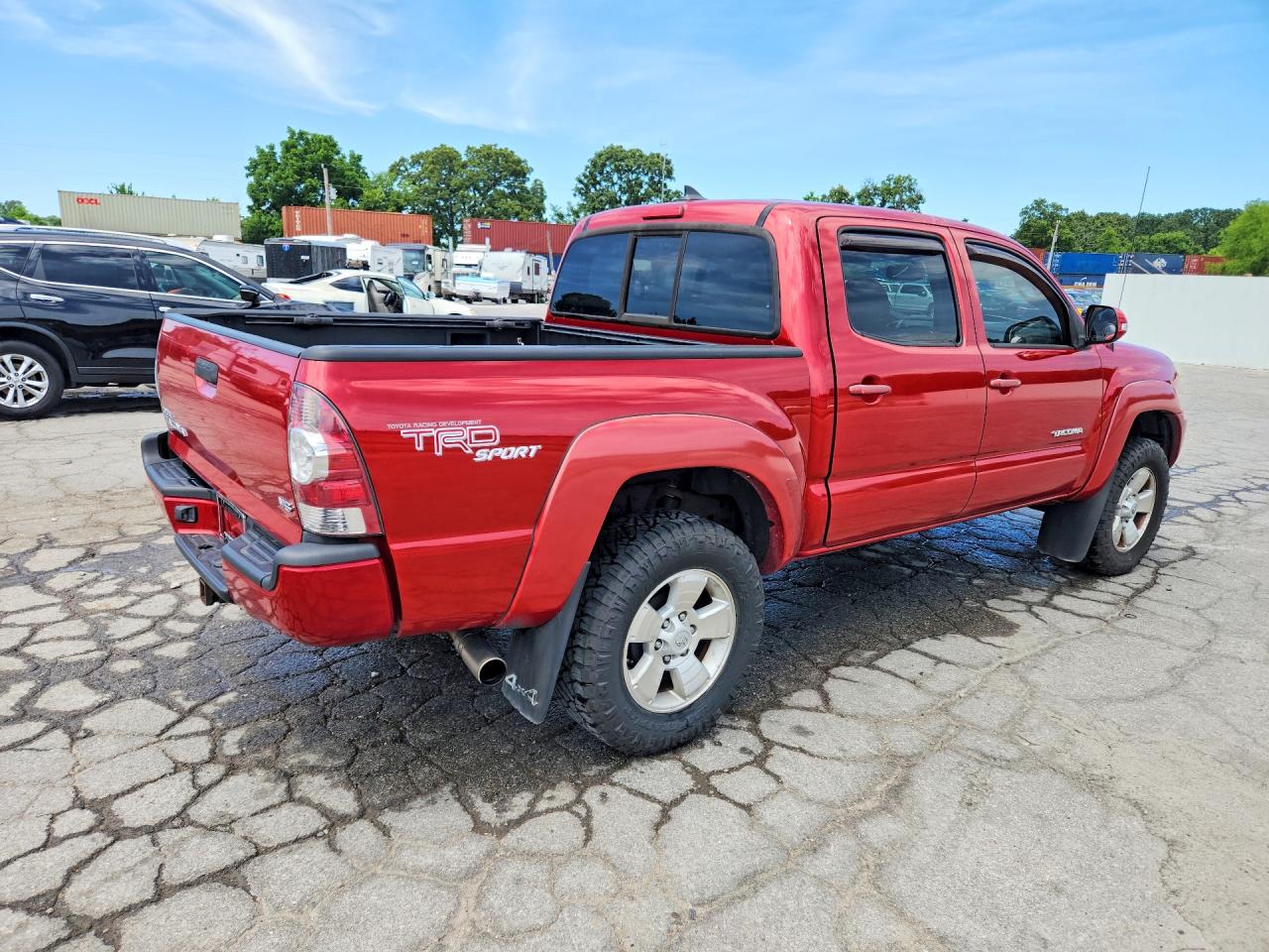 2012 Toyota Tacoma Double Cab Red vin: 3TMLU4EN3CM084135