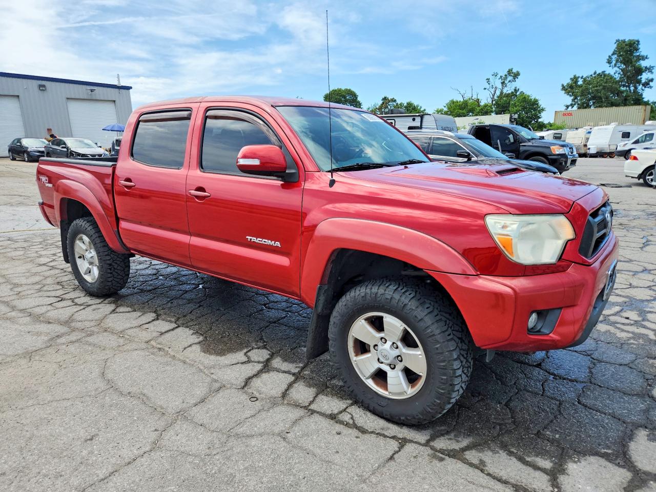2012 Toyota Tacoma Double Cab Red vin: 3TMLU4EN3CM084135