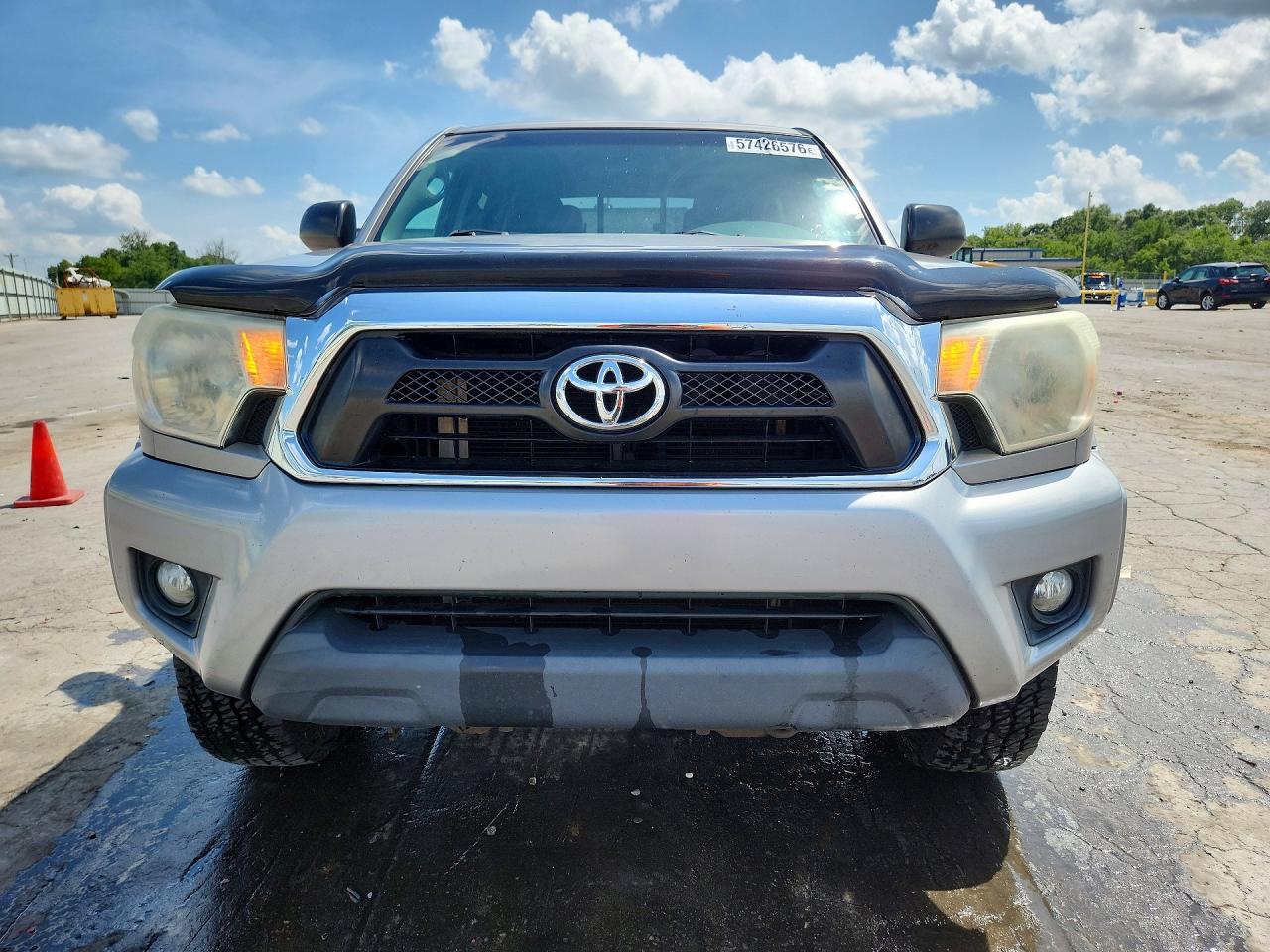 2014 Toyota Tacoma Double Cab Silver vin: 3TMLU4EN3EM146295