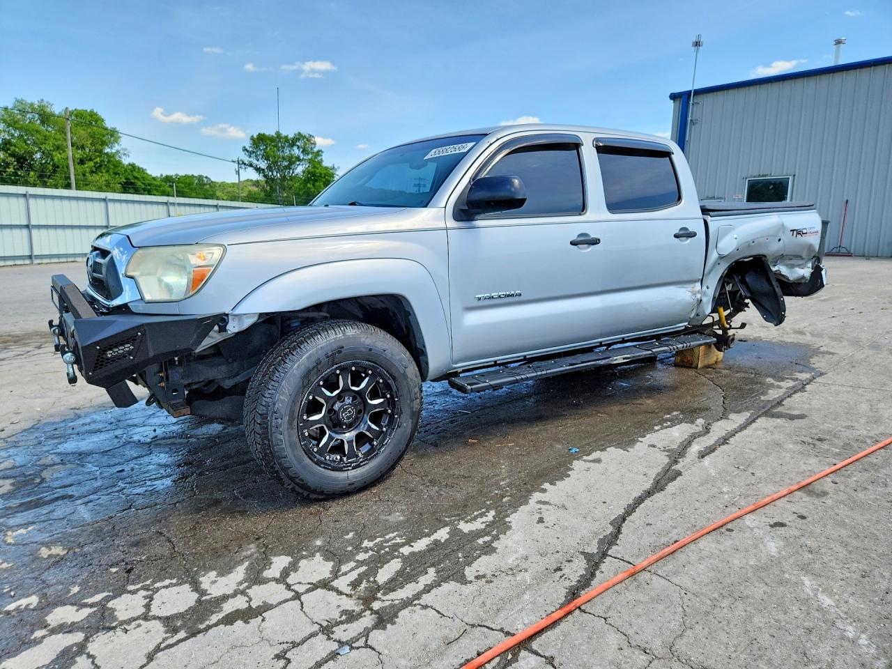 2013 Toyota Tacoma Double Cab Silver vin: 3TMLU4EN4DM109562
