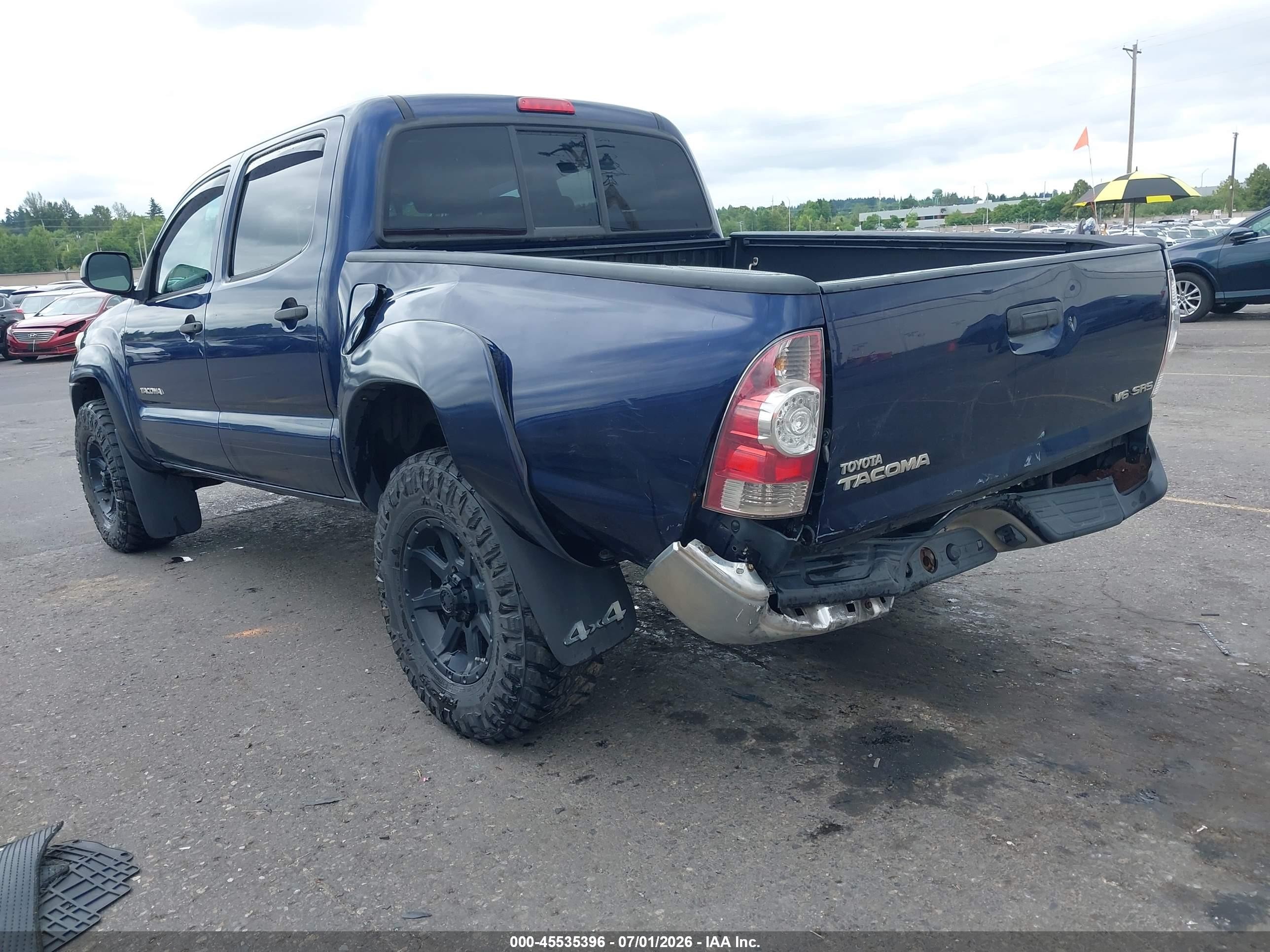 2013 Toyota Tacoma Base V6 Blue vin: 3TMLU4EN4DM111036