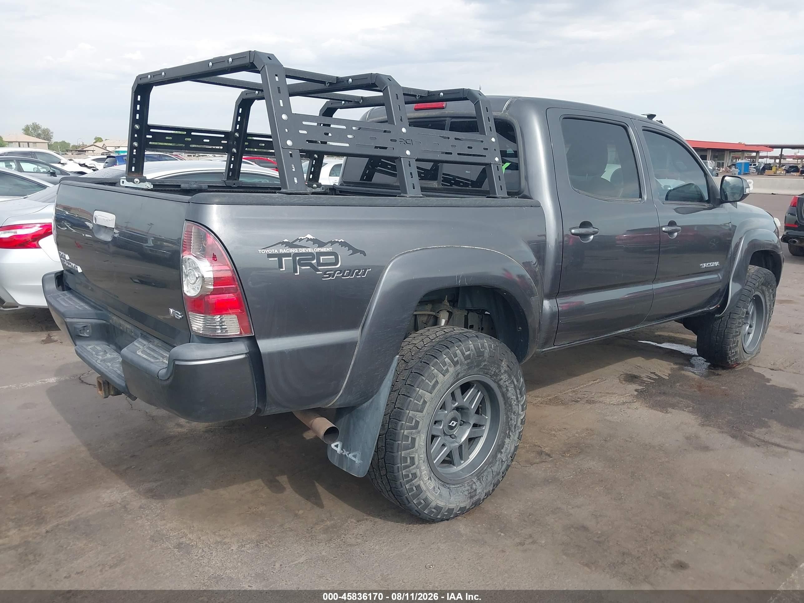 2013 Toyota Tacoma Base V6 Gray vin: 3TMLU4EN4DM115085