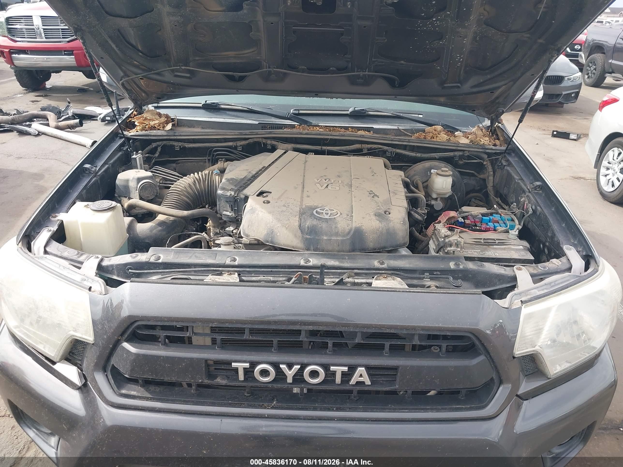 2013 Toyota Tacoma Base V6 Gray vin: 3TMLU4EN4DM115085