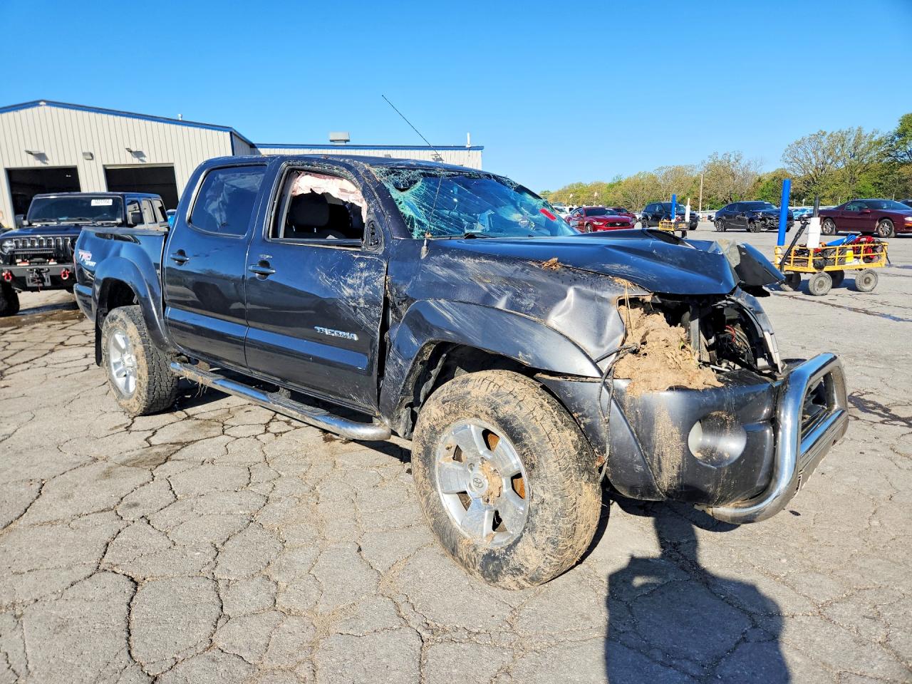 2010 Toyota Tacoma Double Cab Gray vin: 3TMLU4EN5AM054454
