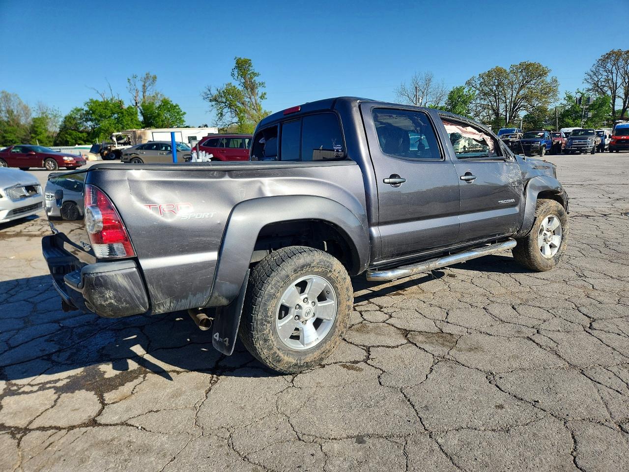 2010 Toyota Tacoma Double Cab Gray vin: 3TMLU4EN5AM054454