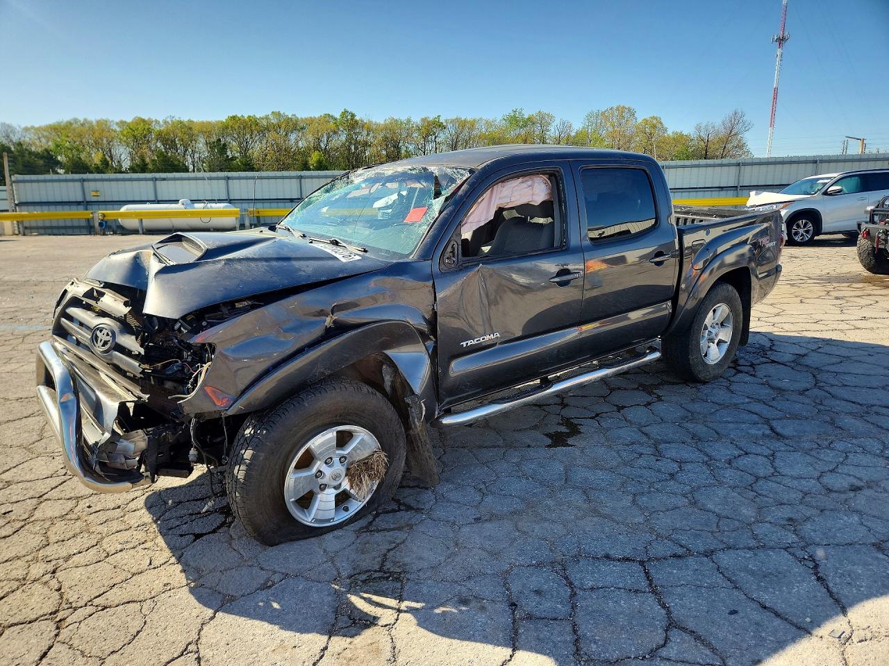2010 Toyota Tacoma Double Cab Gray vin: 3TMLU4EN5AM054454
