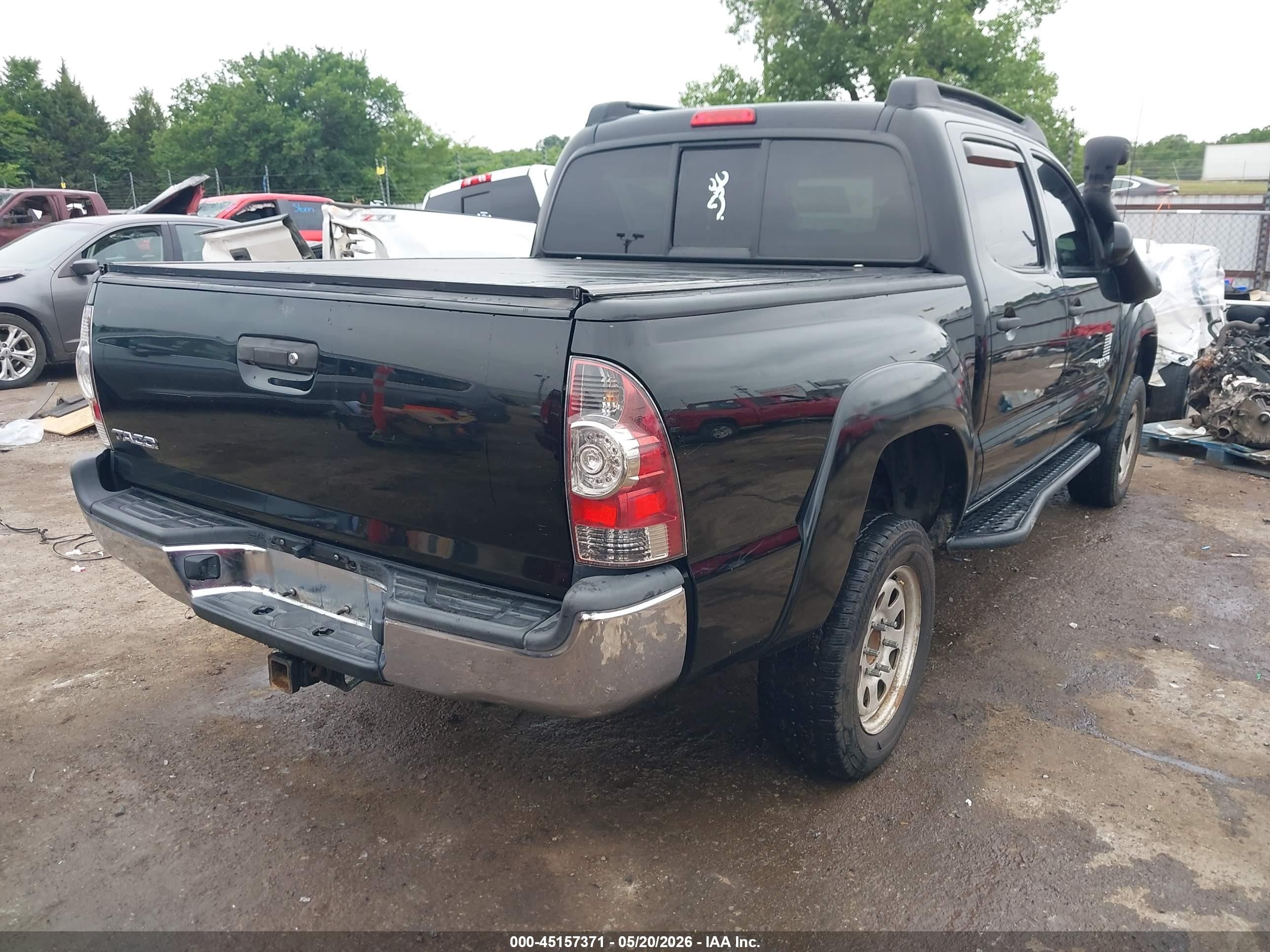 2013 Toyota Tacoma Base V6 Black vin: 3TMLU4EN5DM129805