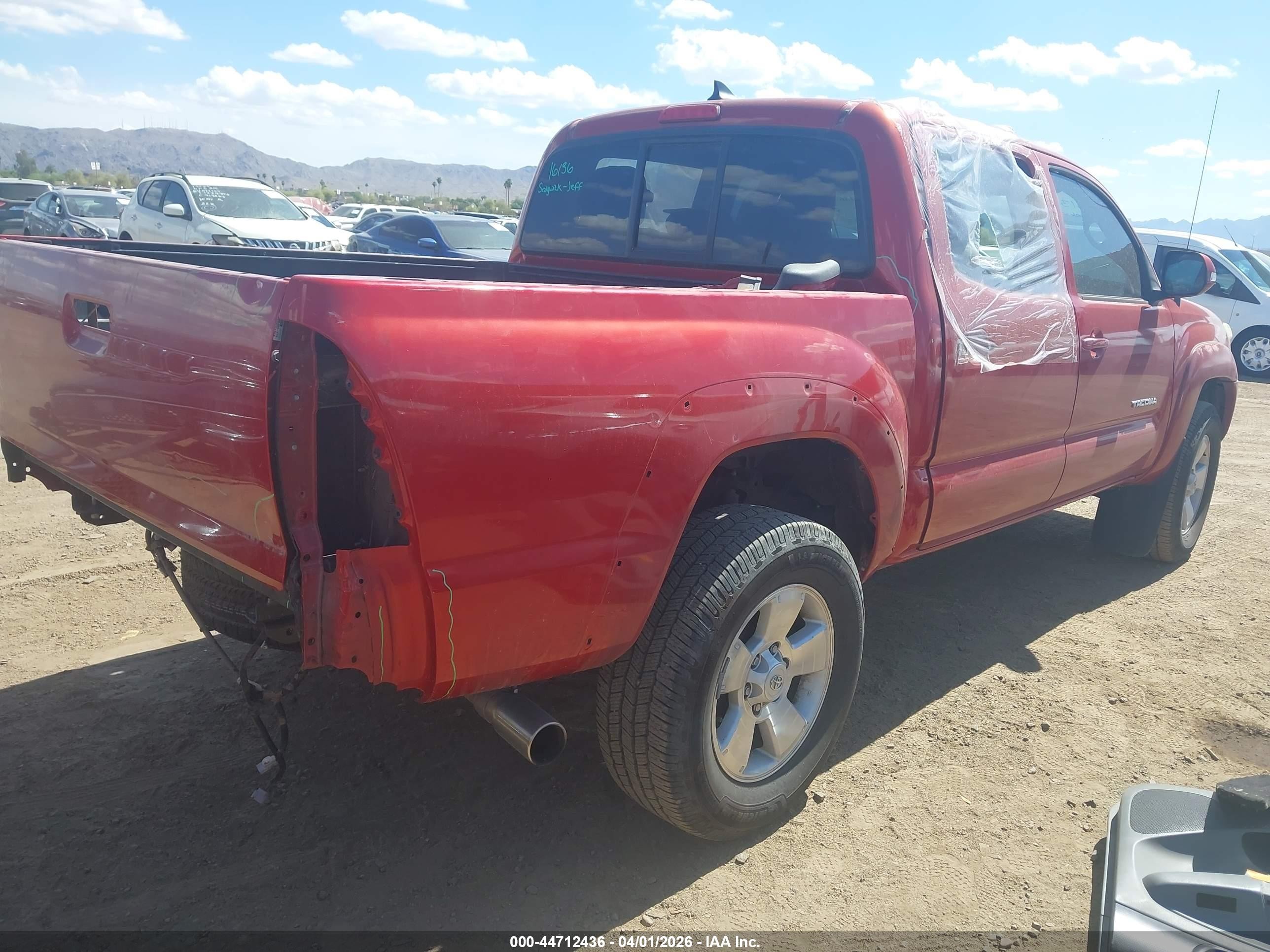 2015 Toyota Tacoma Base V6 Red vin: 3TMLU4EN5FM180000
