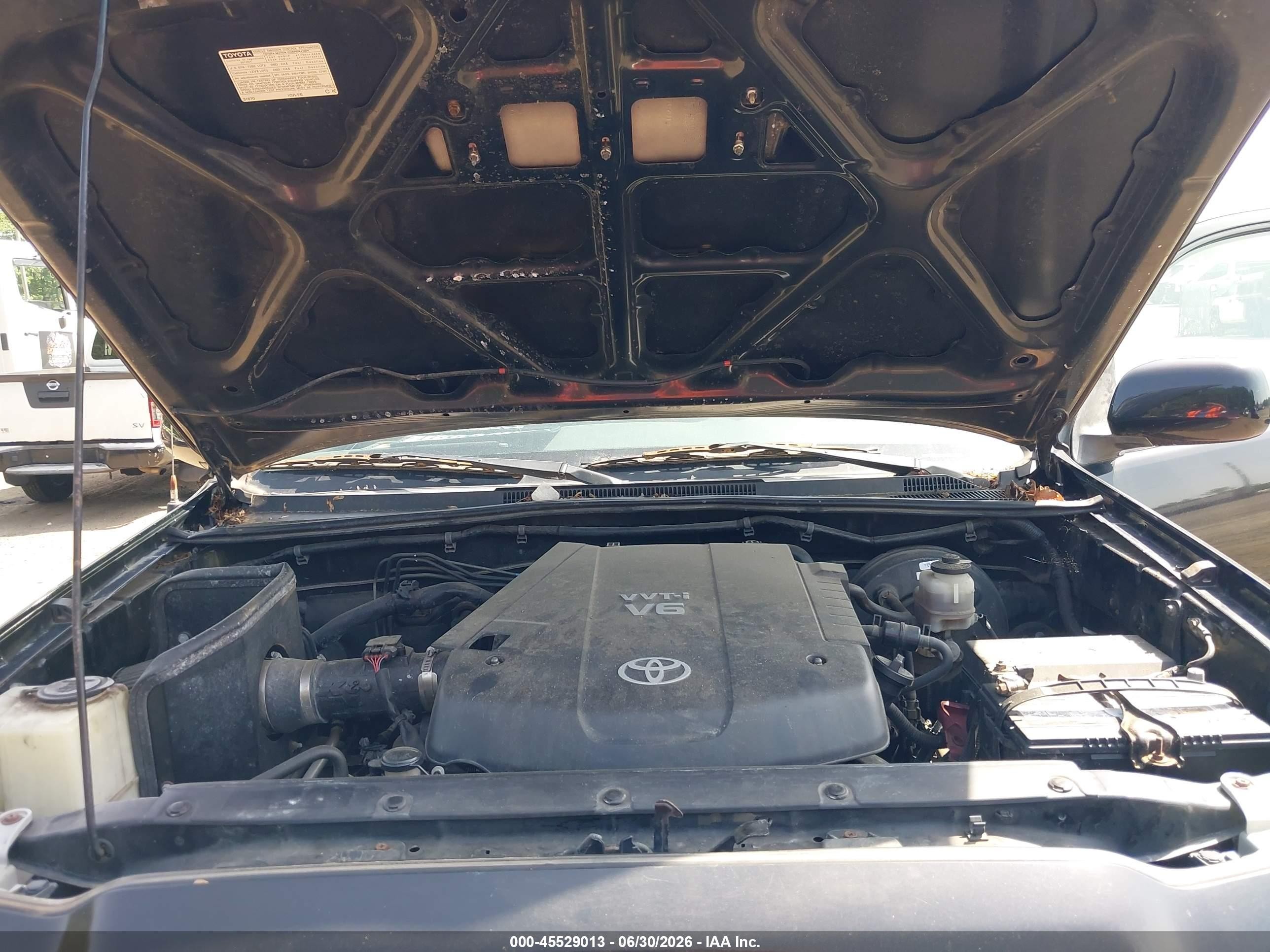 2010 Toyota Tacoma Base V6 Черный vin: 3TMLU4EN6AM038425
