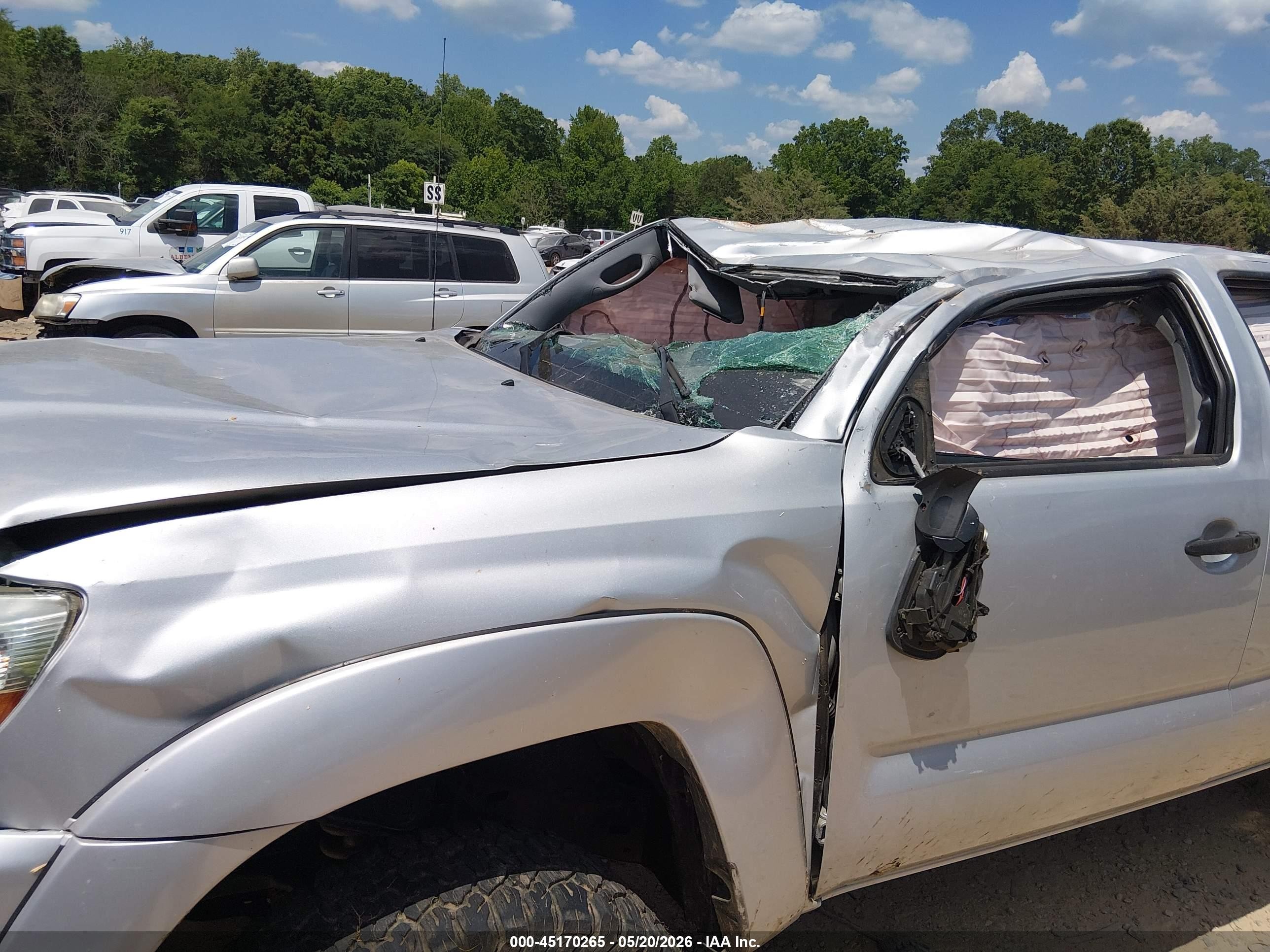 2010 Toyota Tacoma Base V6 Silver vin: 3TMLU4EN6AM046573