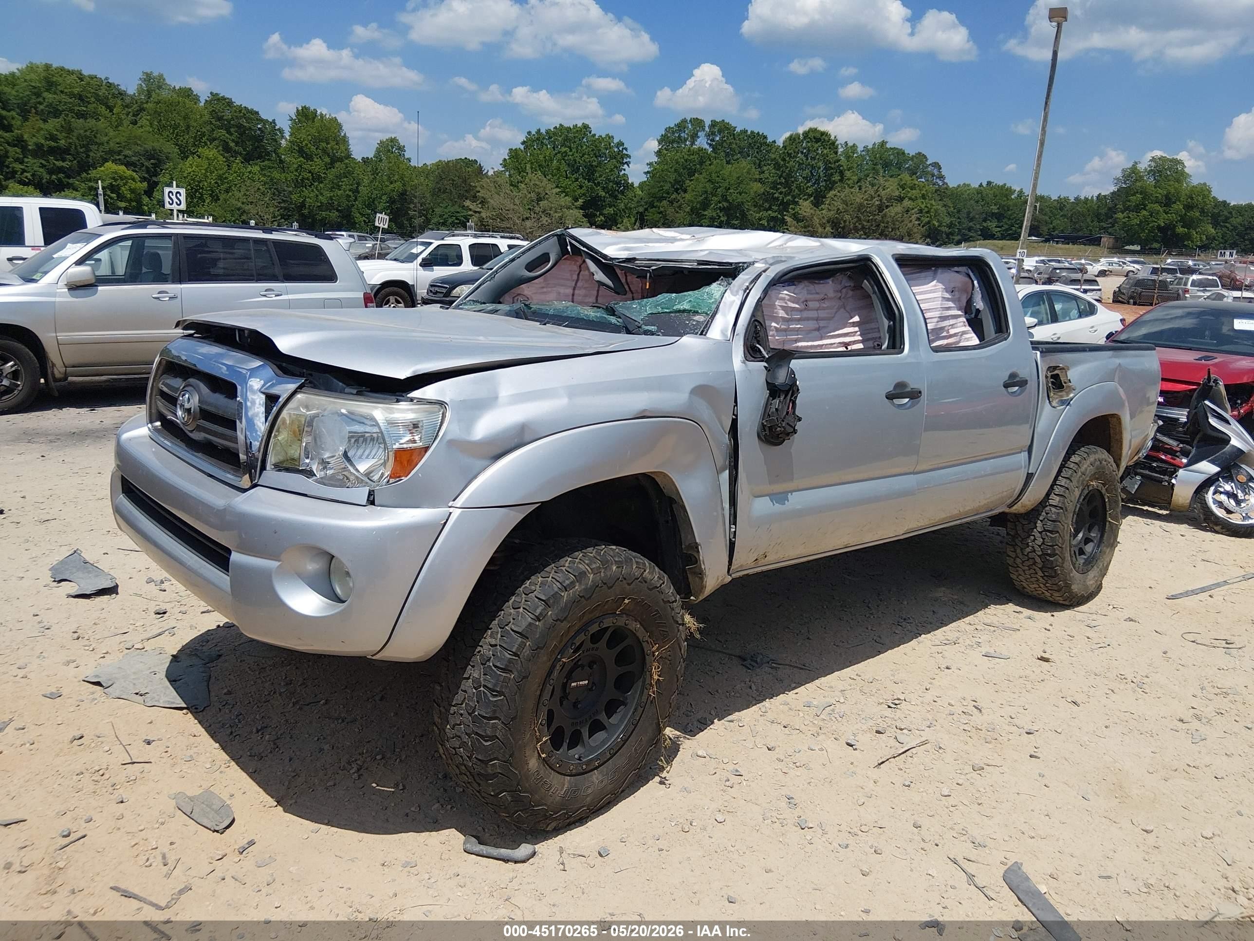 2010 Toyota Tacoma Base V6 Silver vin: 3TMLU4EN6AM046573
