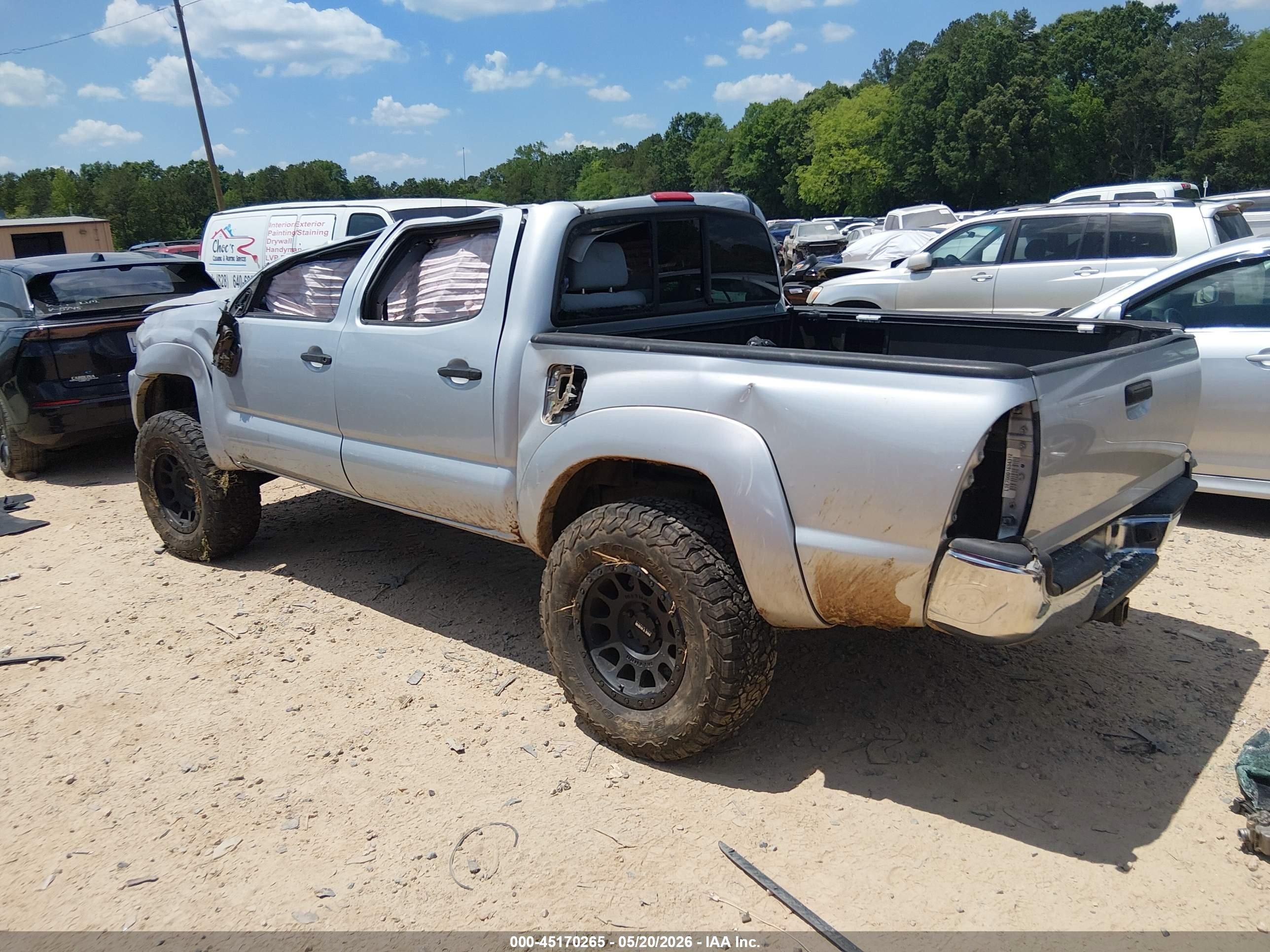 2010 Toyota Tacoma Base V6 Silver vin: 3TMLU4EN6AM046573
