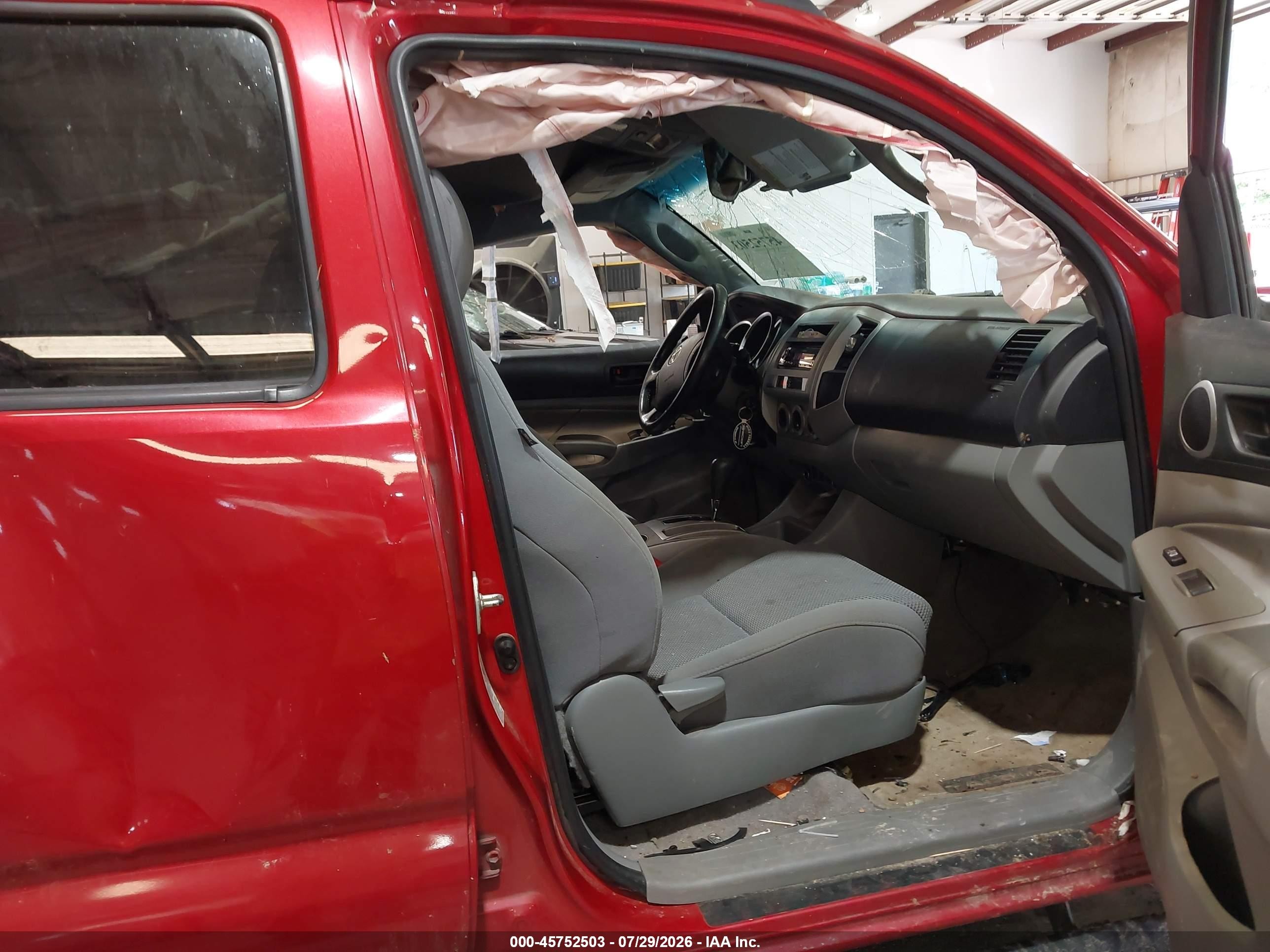 2011 Toyota Tacoma Base V6 Red vin: 3TMLU4EN6BM075671