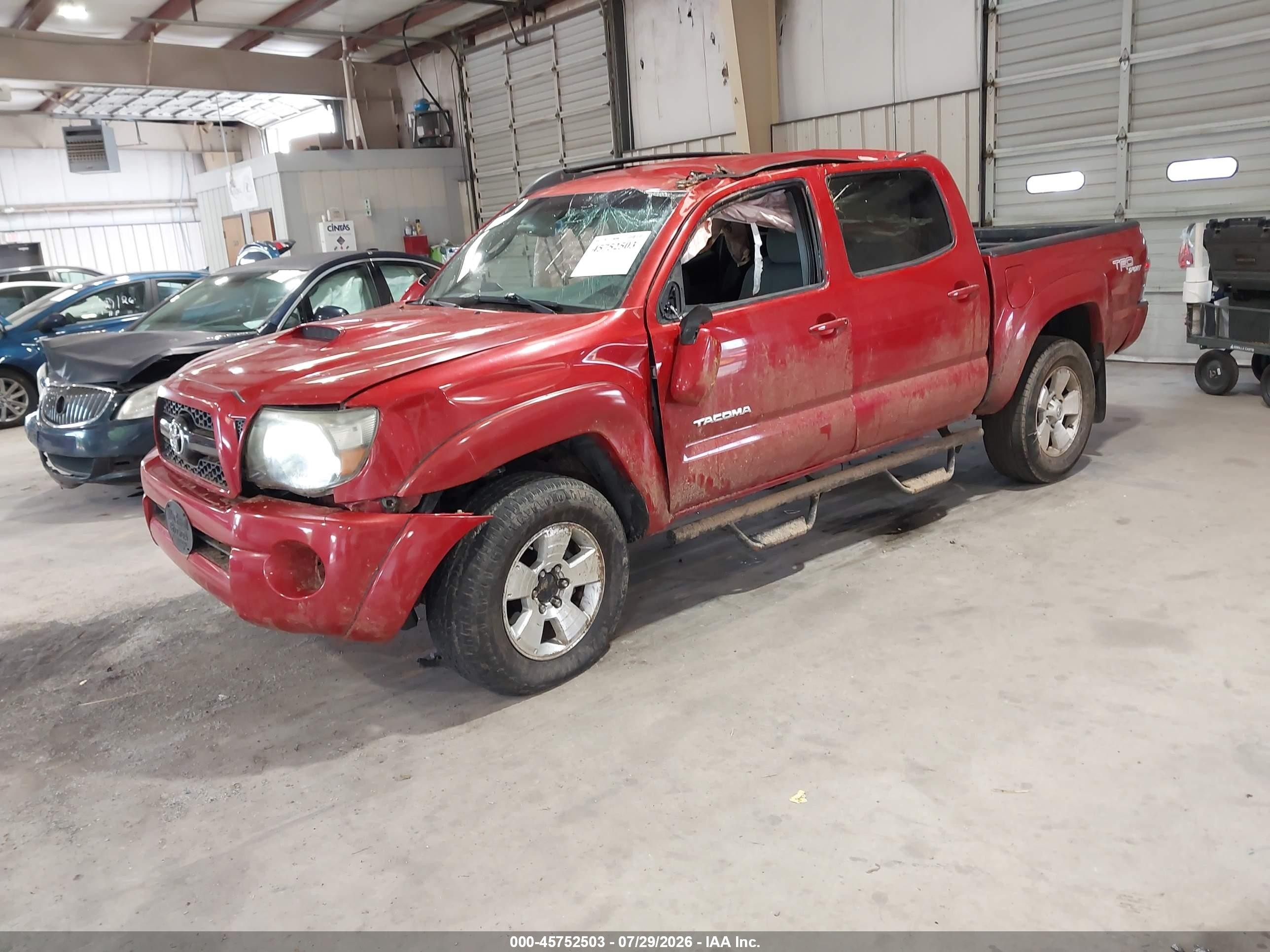 2011 Toyota Tacoma Base V6 Red vin: 3TMLU4EN6BM075671