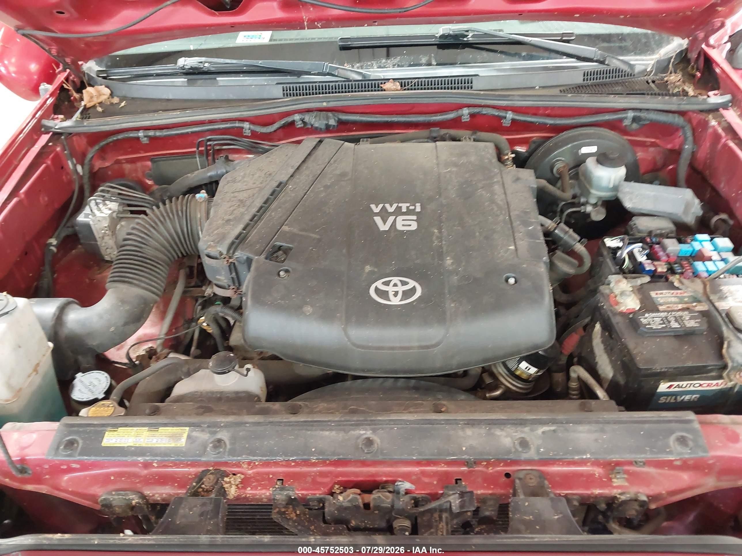 2011 Toyota Tacoma Base V6 Red vin: 3TMLU4EN6BM075671