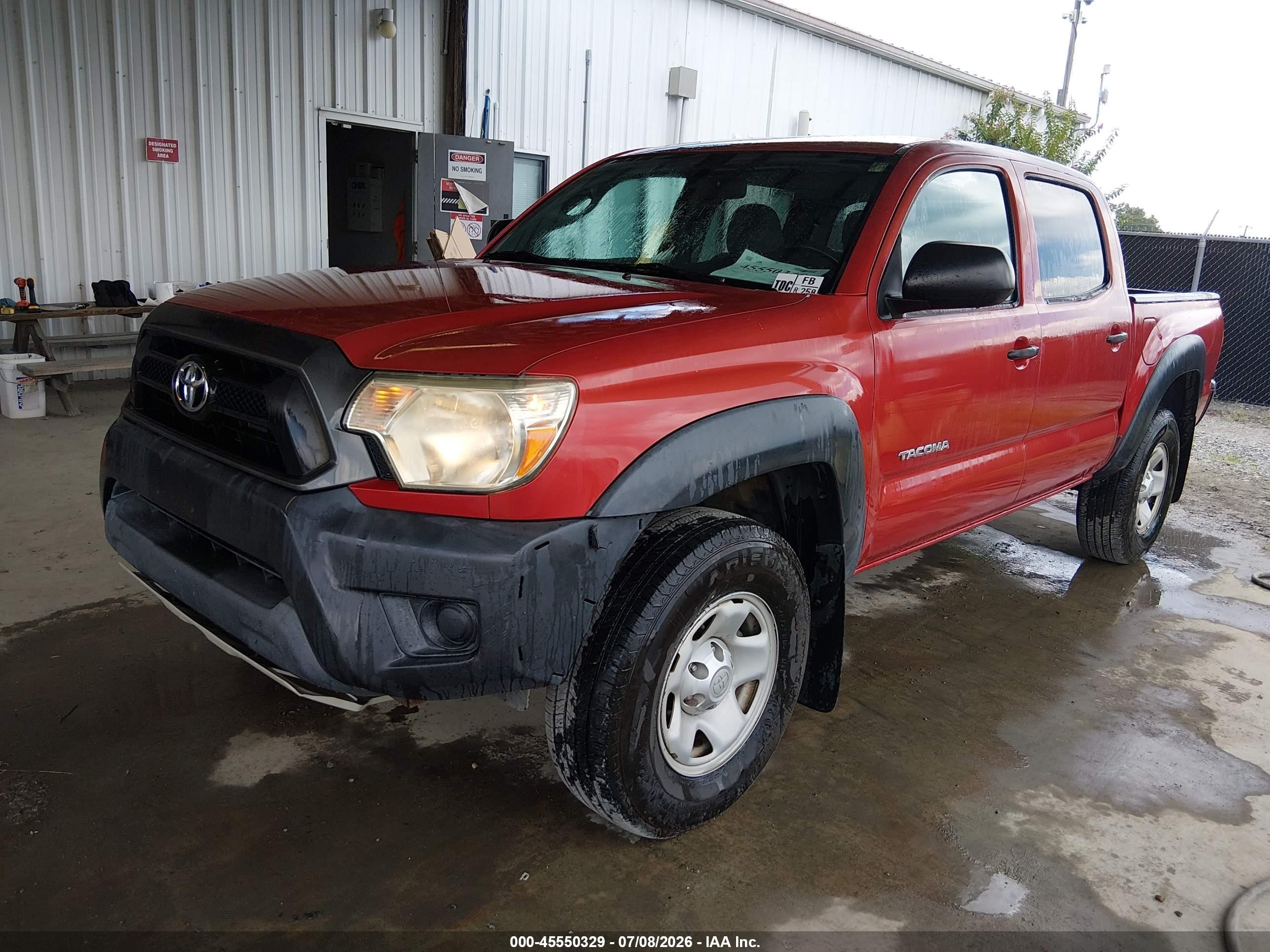 2014 Toyota Tacoma Base V6 Red vin: 3TMLU4EN6EM162586
