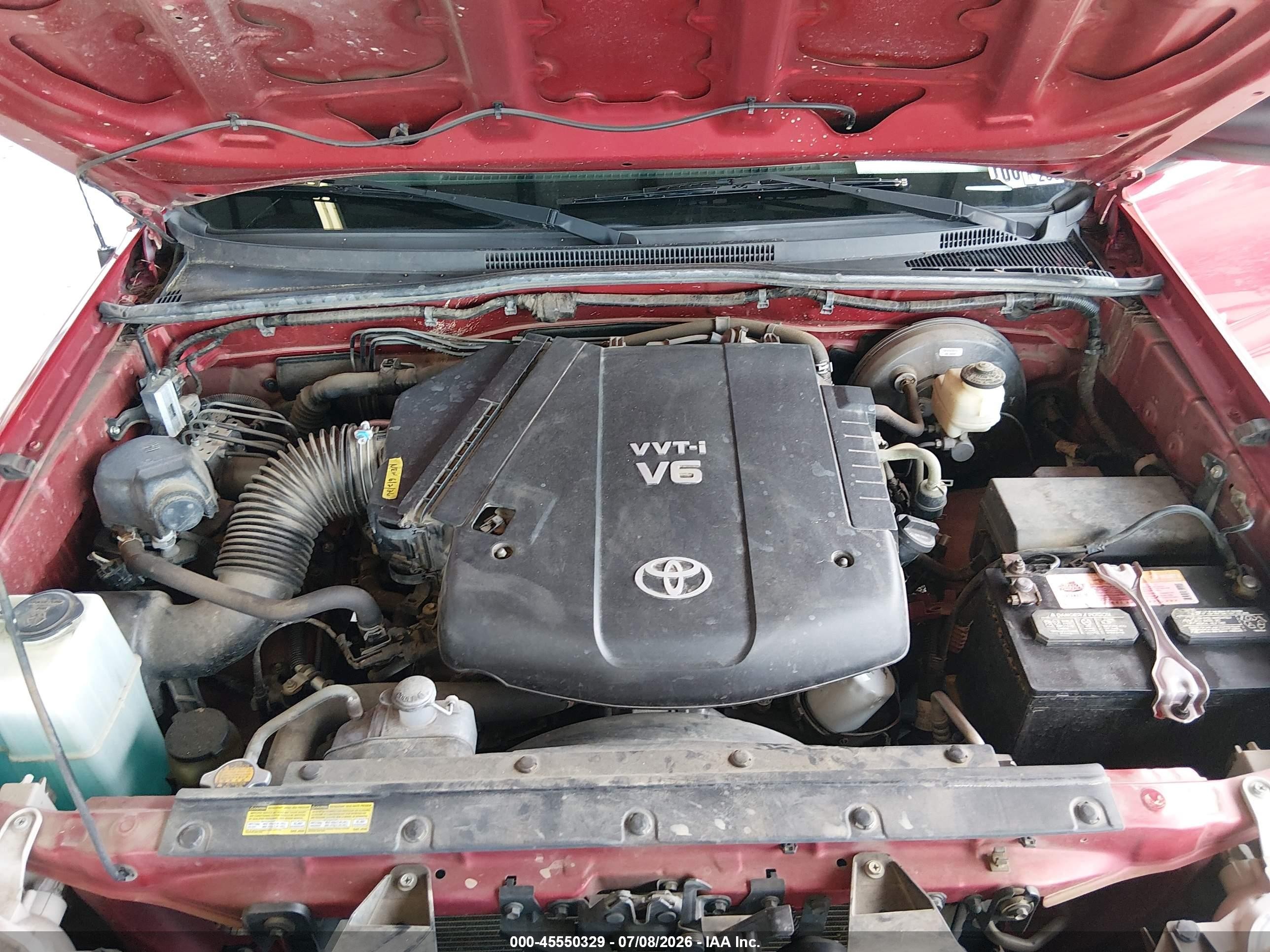 2014 Toyota Tacoma Base V6 Red vin: 3TMLU4EN6EM162586