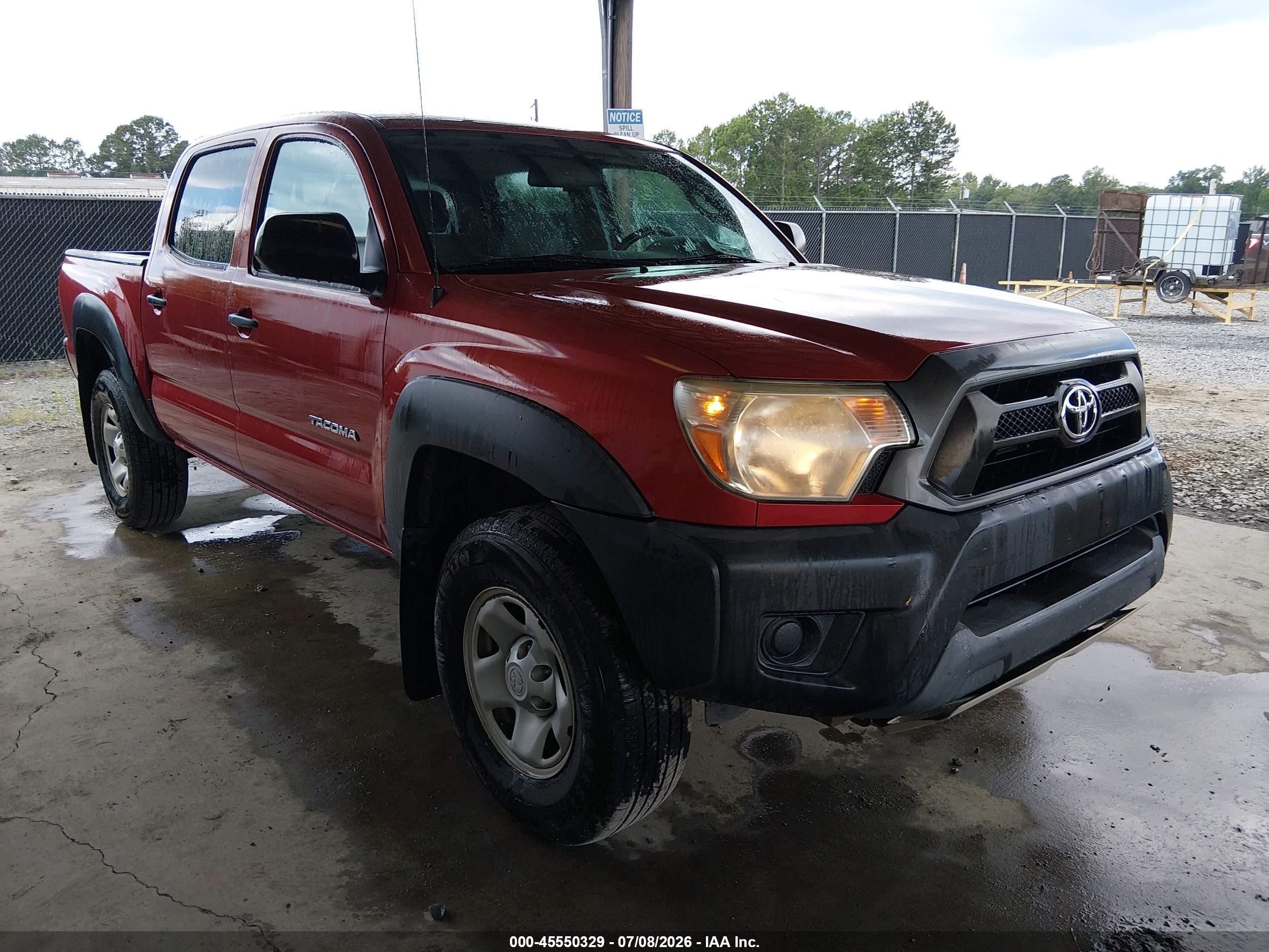 2014 Toyota Tacoma Base V6 Red vin: 3TMLU4EN6EM162586