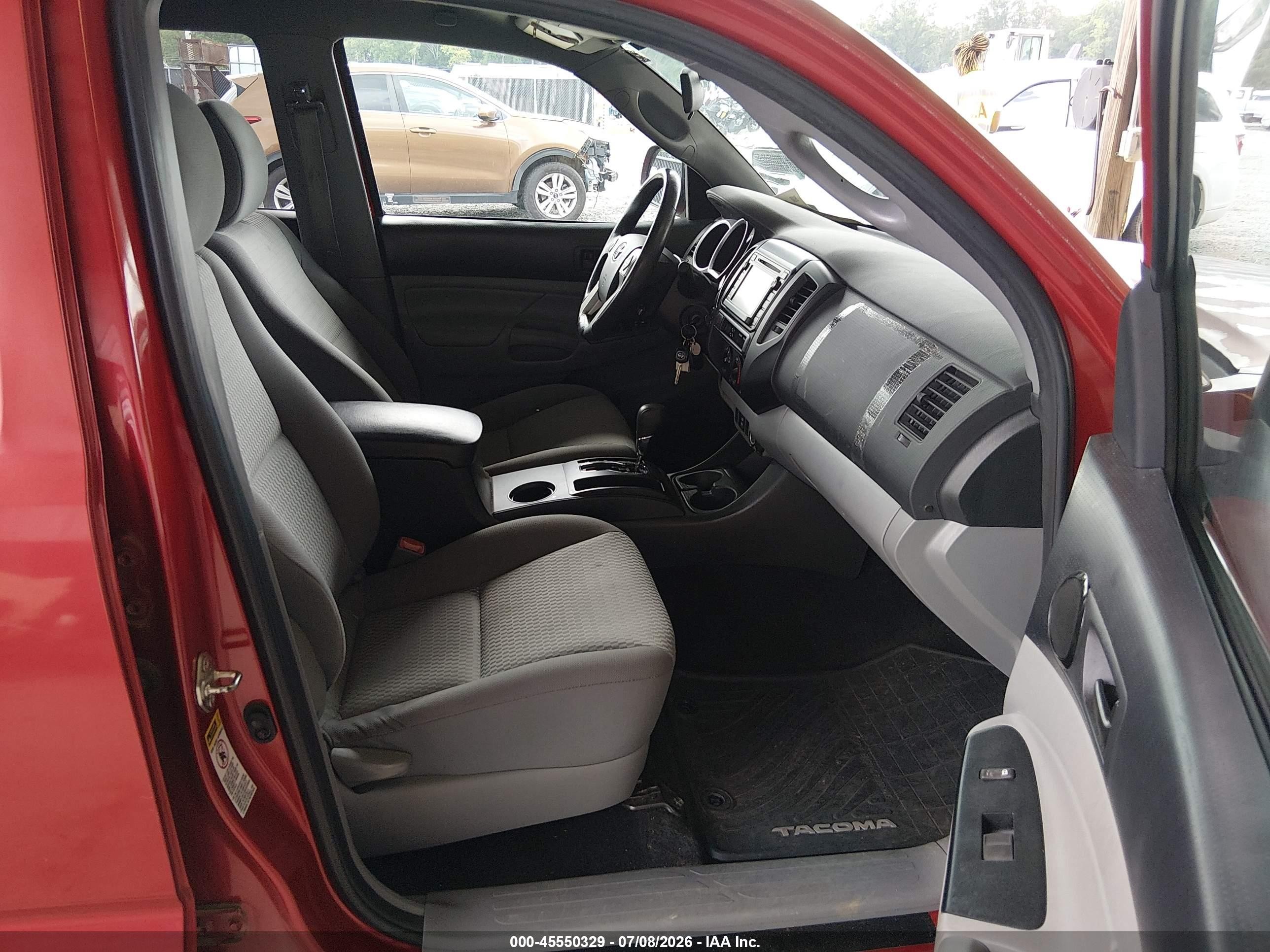 2014 Toyota Tacoma Base V6 Red vin: 3TMLU4EN6EM162586