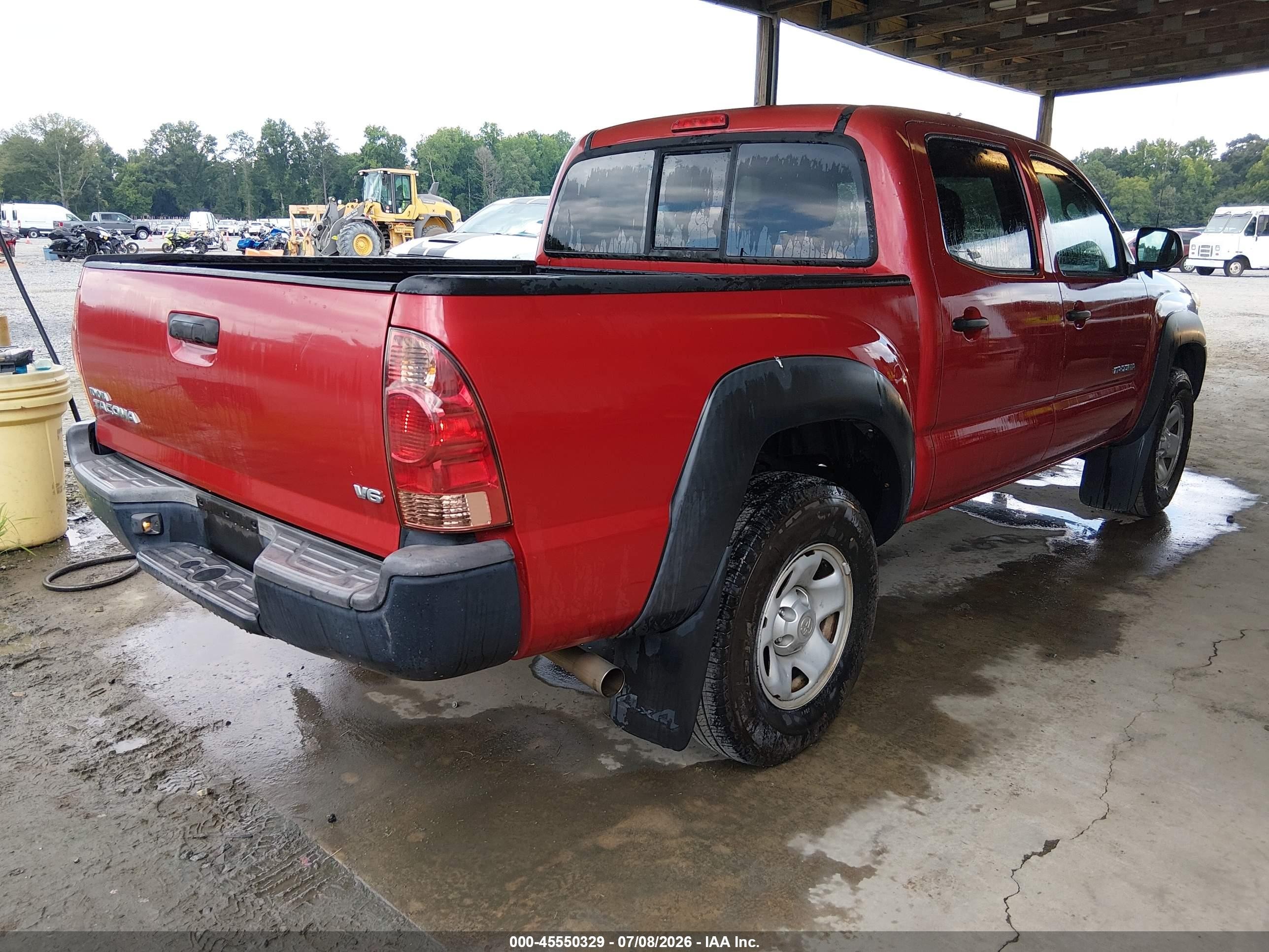 2014 Toyota Tacoma Base V6 Red vin: 3TMLU4EN6EM162586