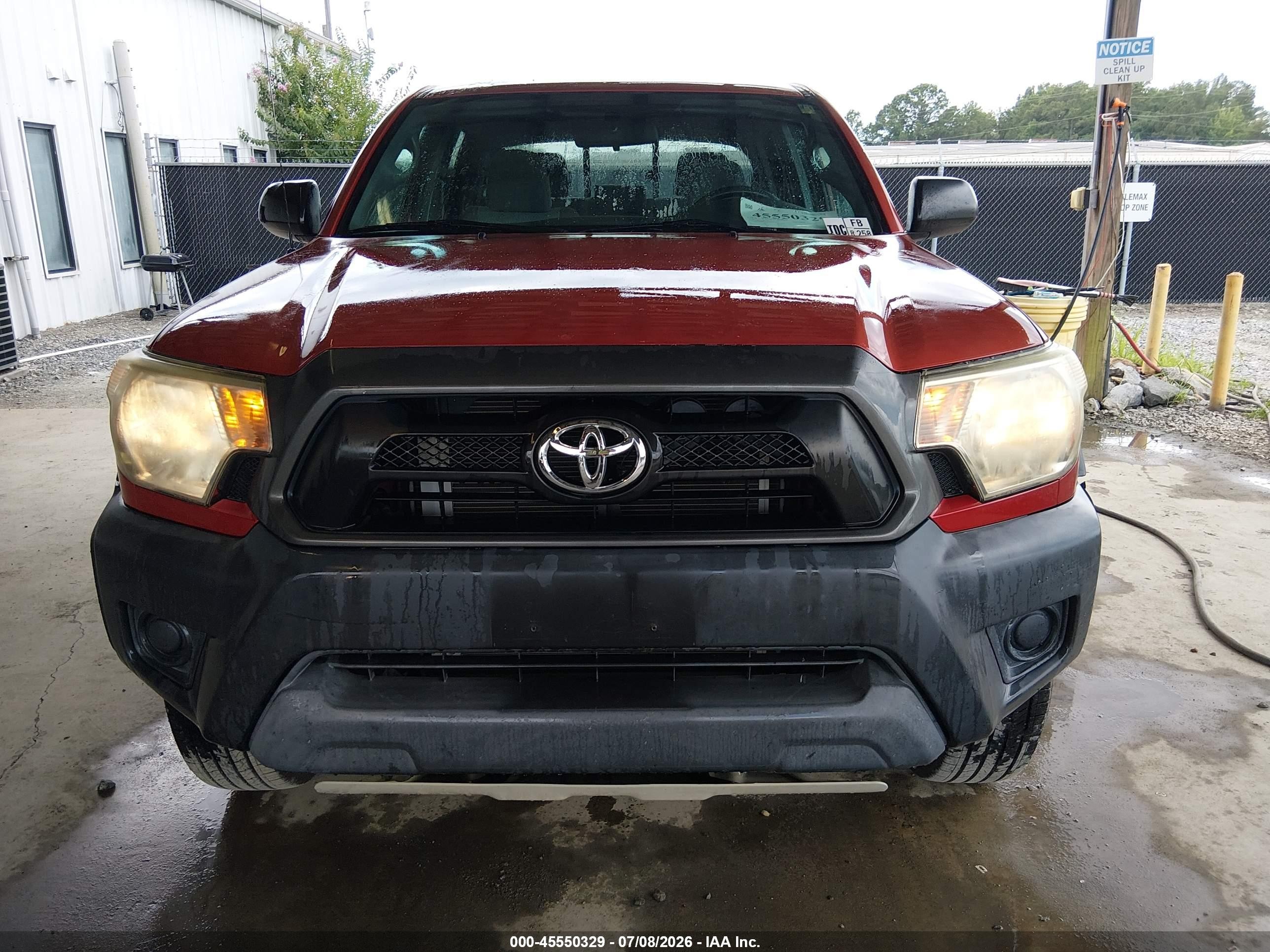 2014 Toyota Tacoma Base V6 Red vin: 3TMLU4EN6EM162586