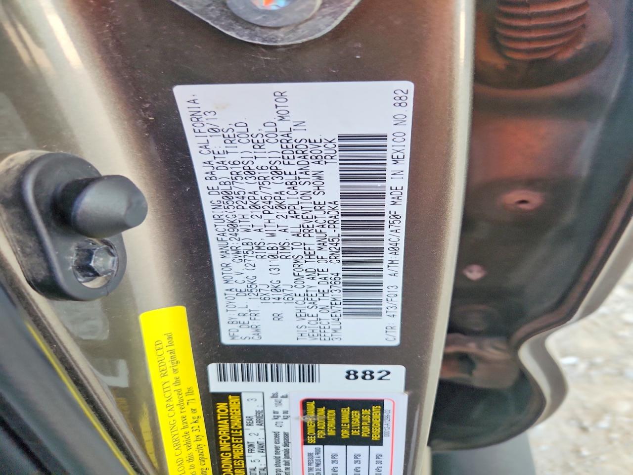 2014 Toyota Tacoma Double Cab Gray vin: 3TMLU4EN7EM137664